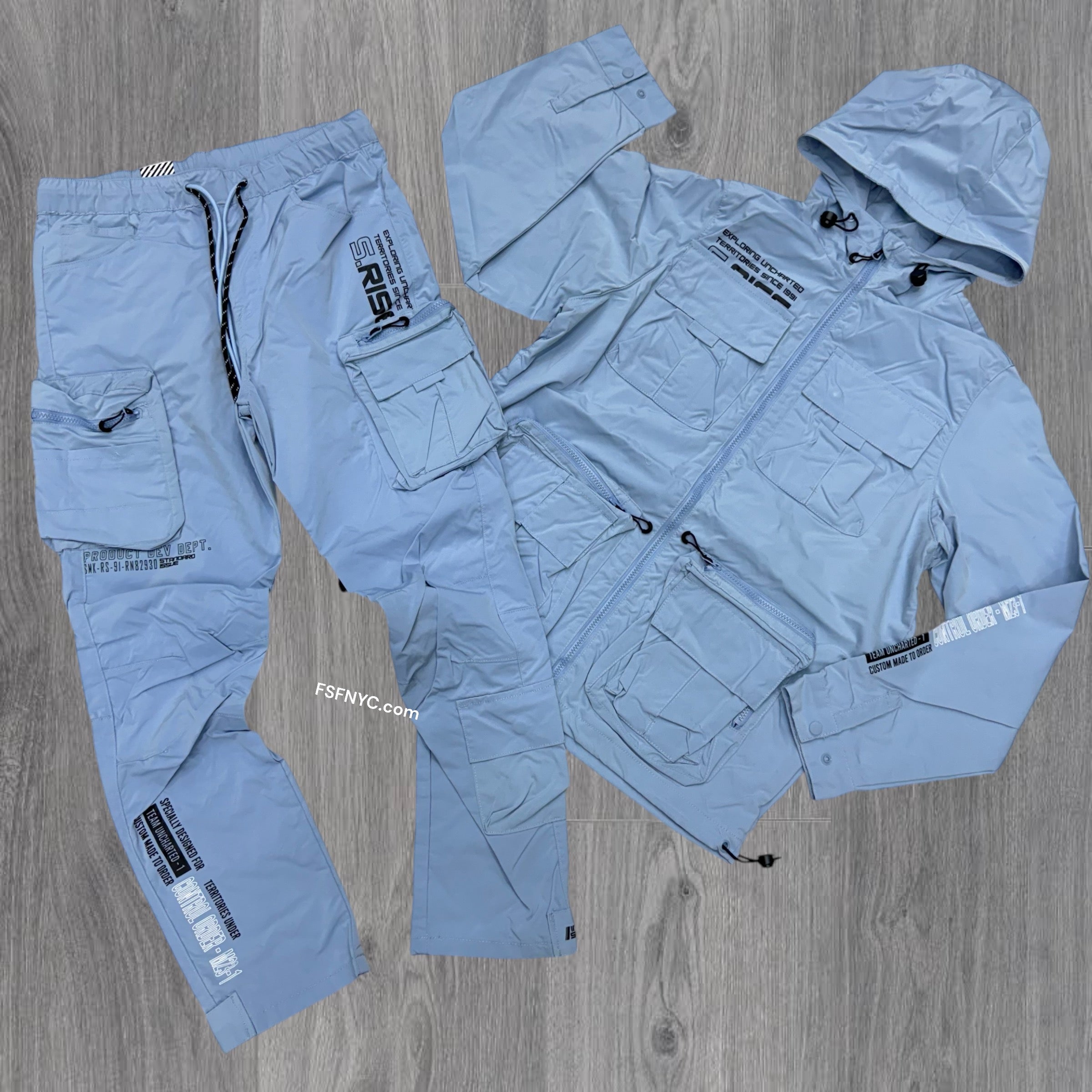 Rise Utility Nylon Cargo Set Pale Blue 23582