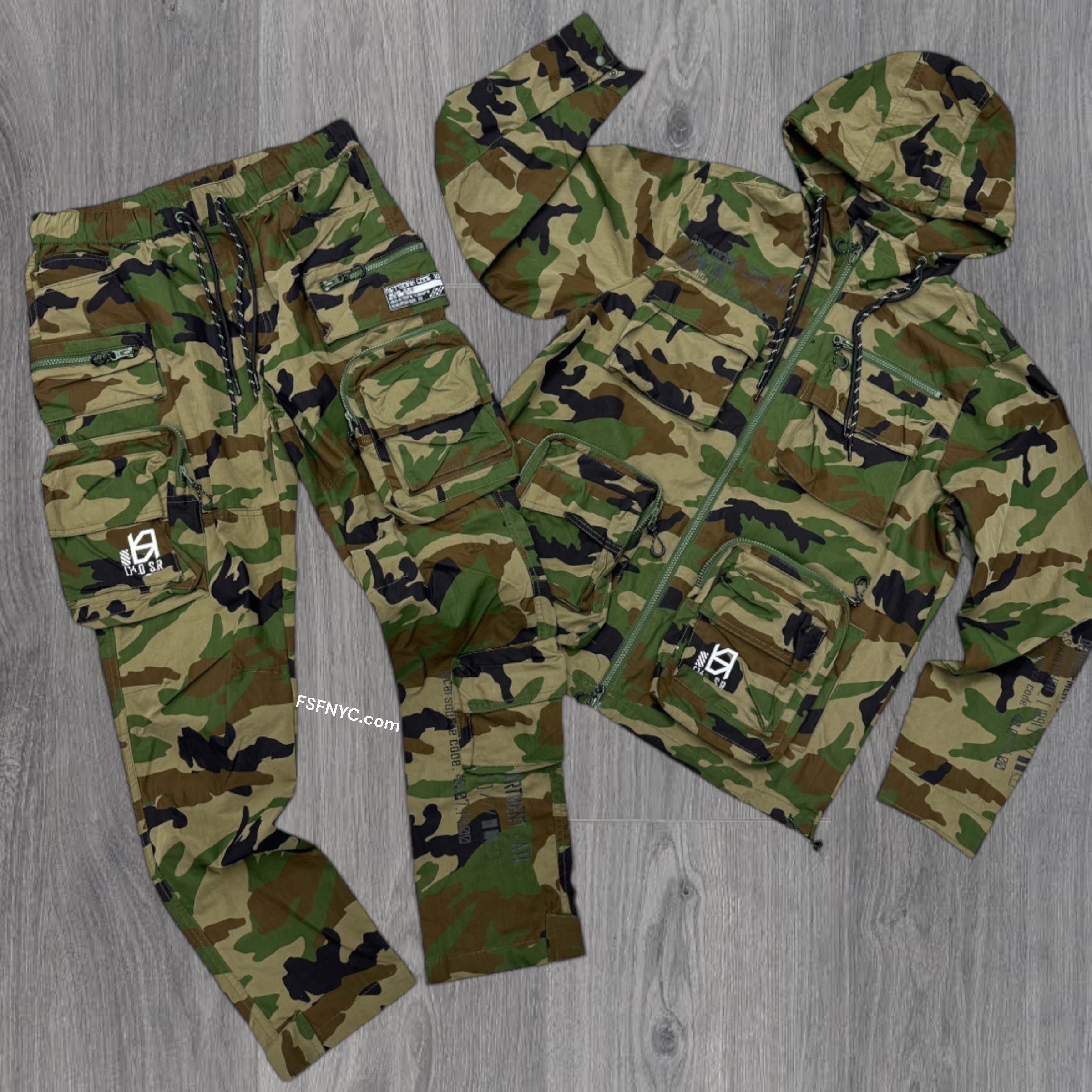 Rise Utility Nylon Cargo Set Camo 24582