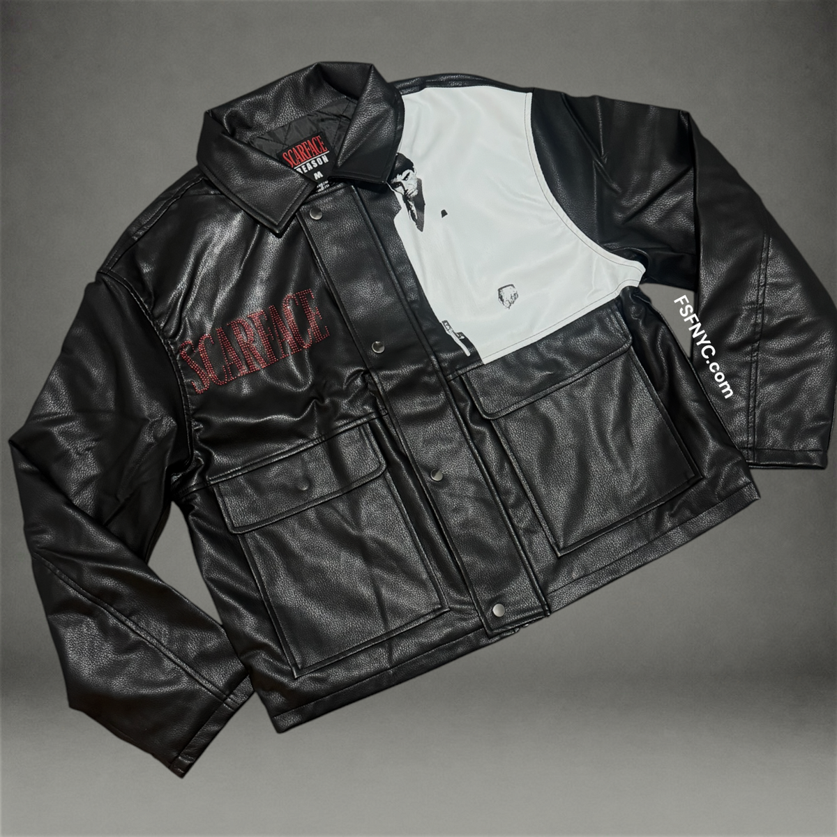 Scarface Leather Jacket - Black 201