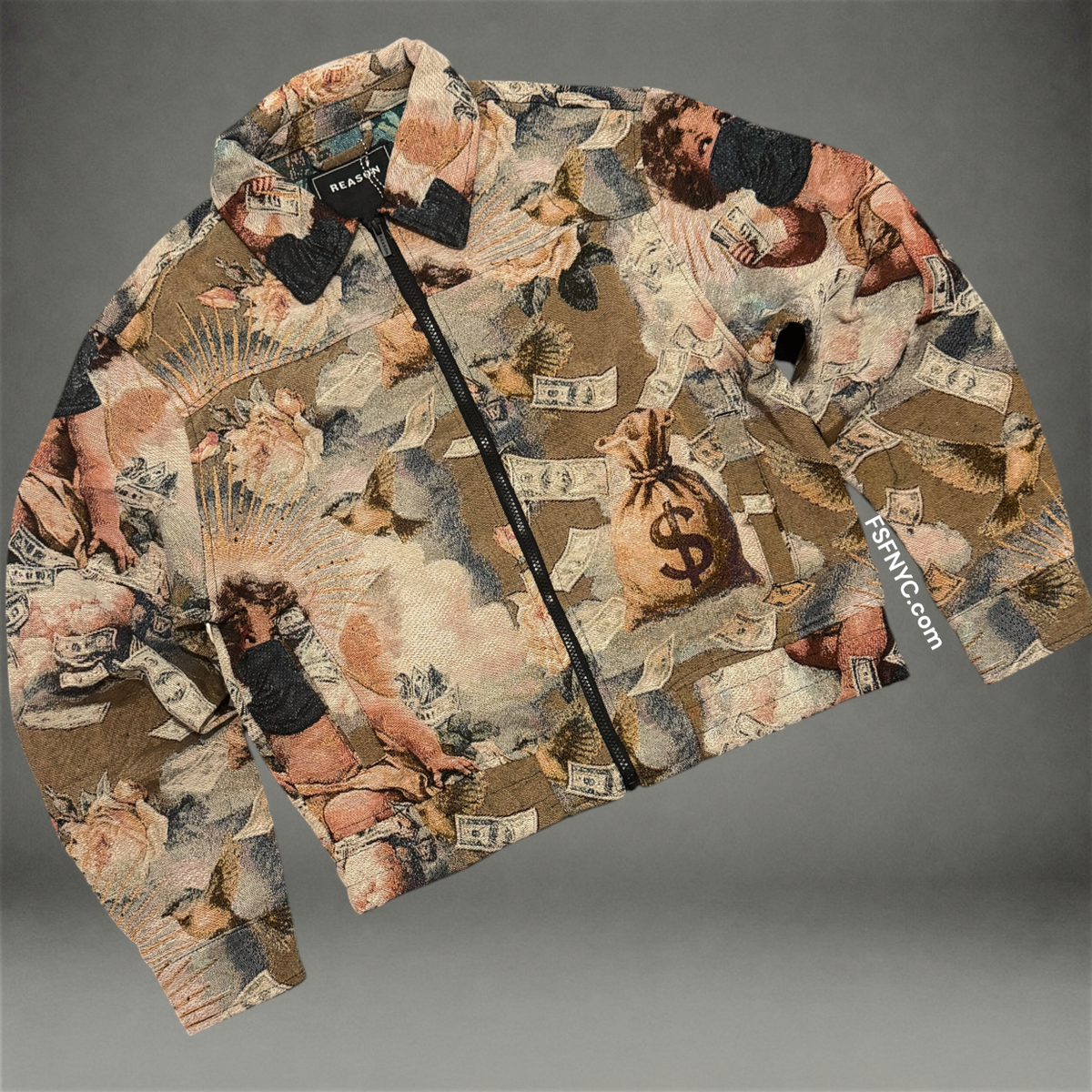 Cherub Tapestry Lightweight Jacket - Brown 614