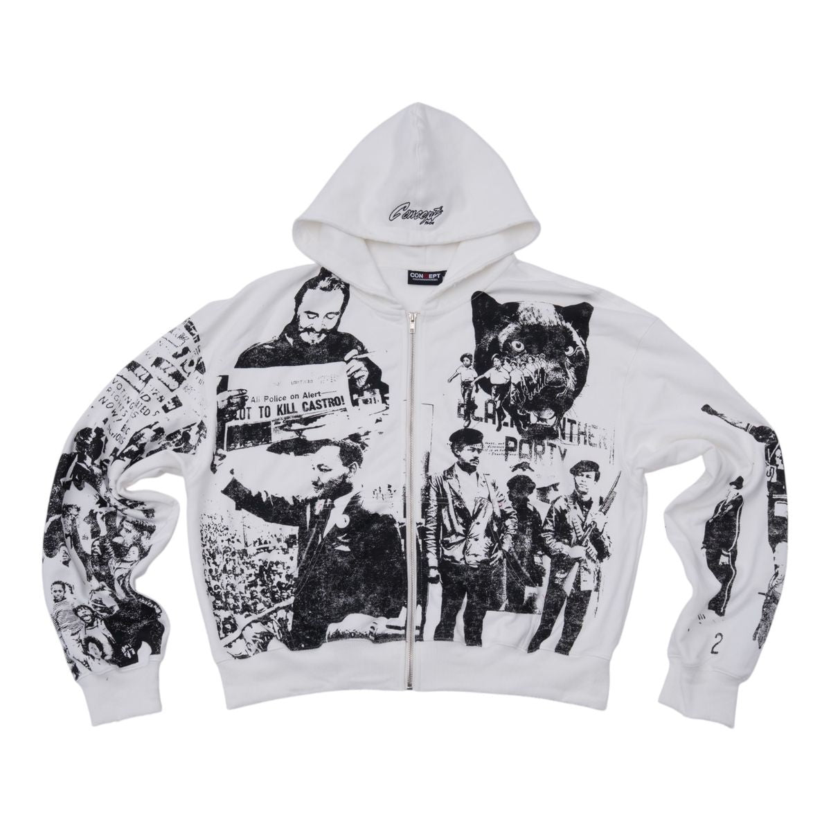 Concept - REVOLT Zip up Hoodie - White - 15