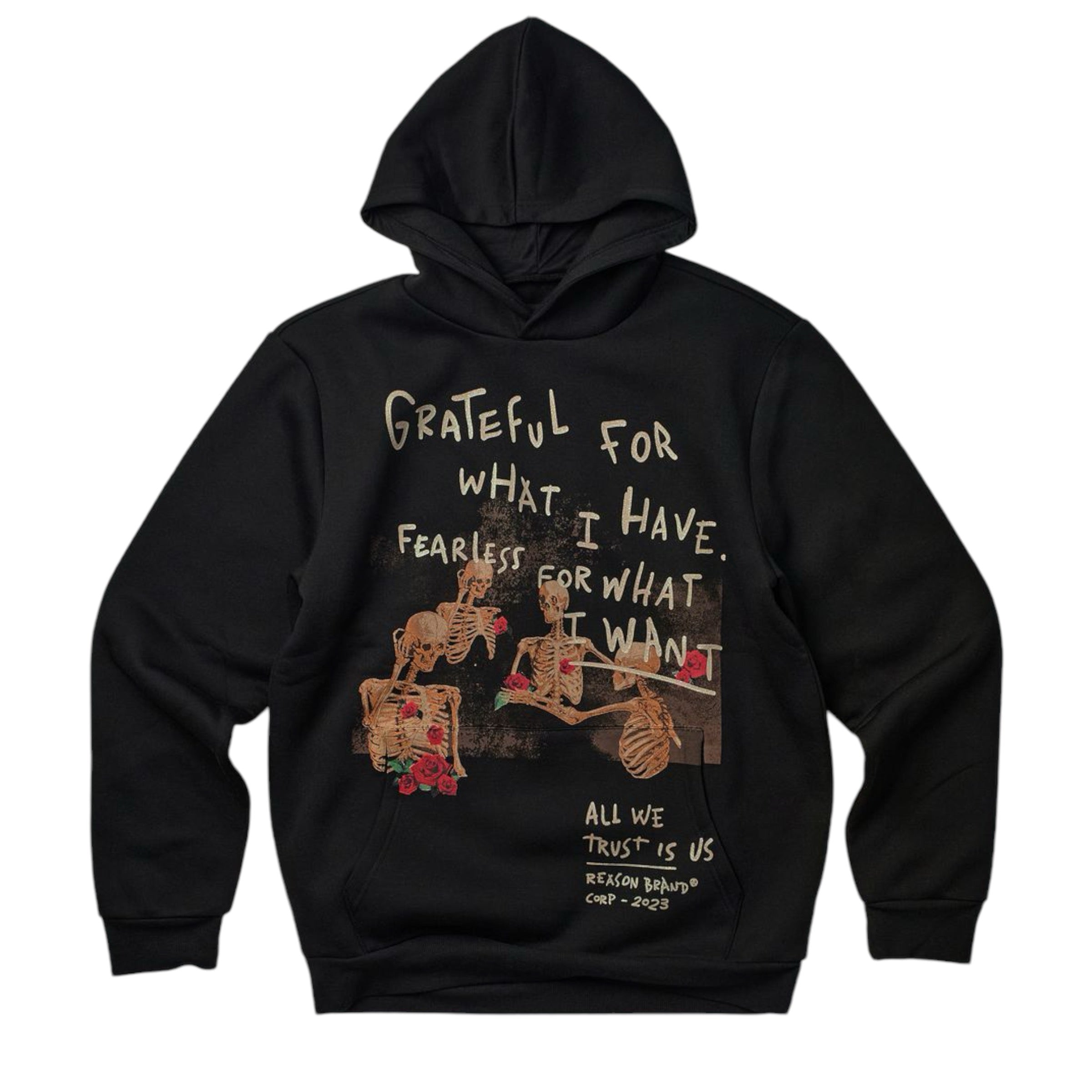 Reason Grateful Hoodie Black F423