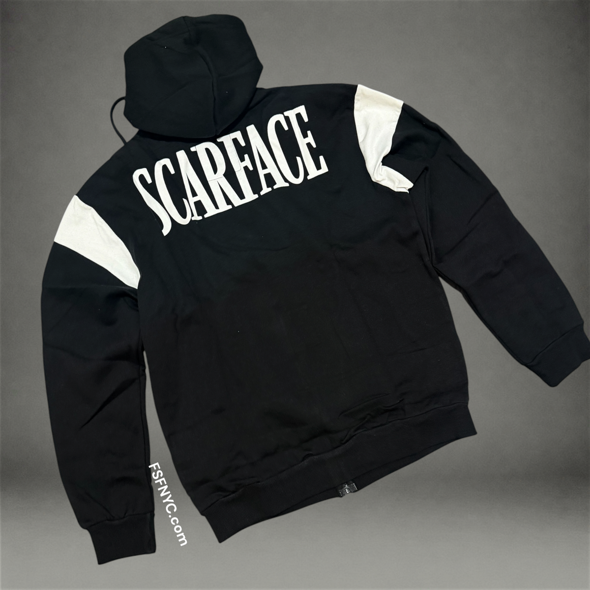 Split Scarface Hoodie - Black/white 077