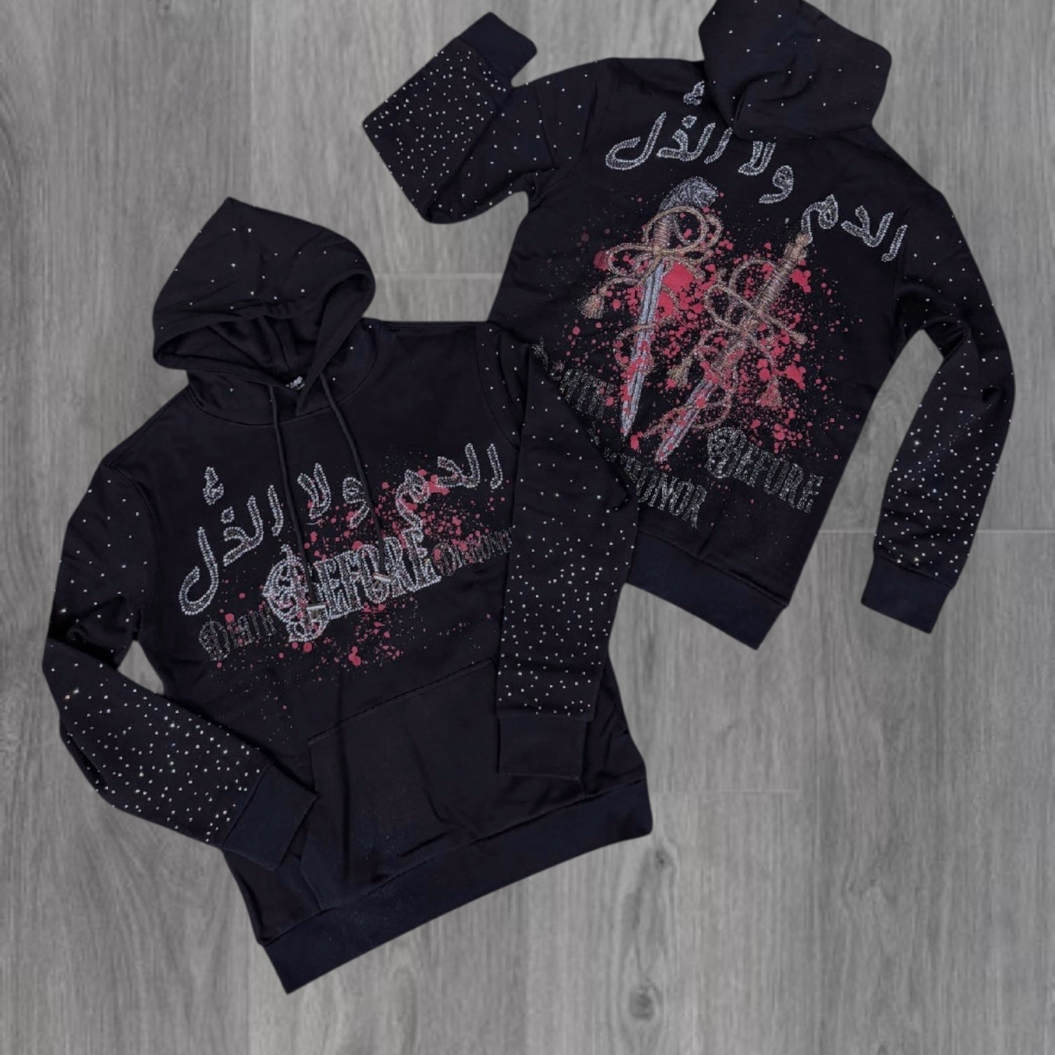 RST - Death Before Dishonor diamonds HOODIE - BLK -Rst410