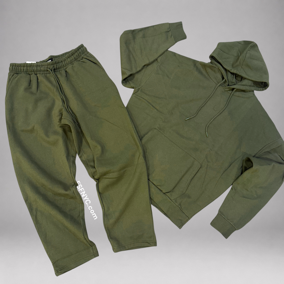 RSN - Essential Plain Sweatsuit - Olive 001
