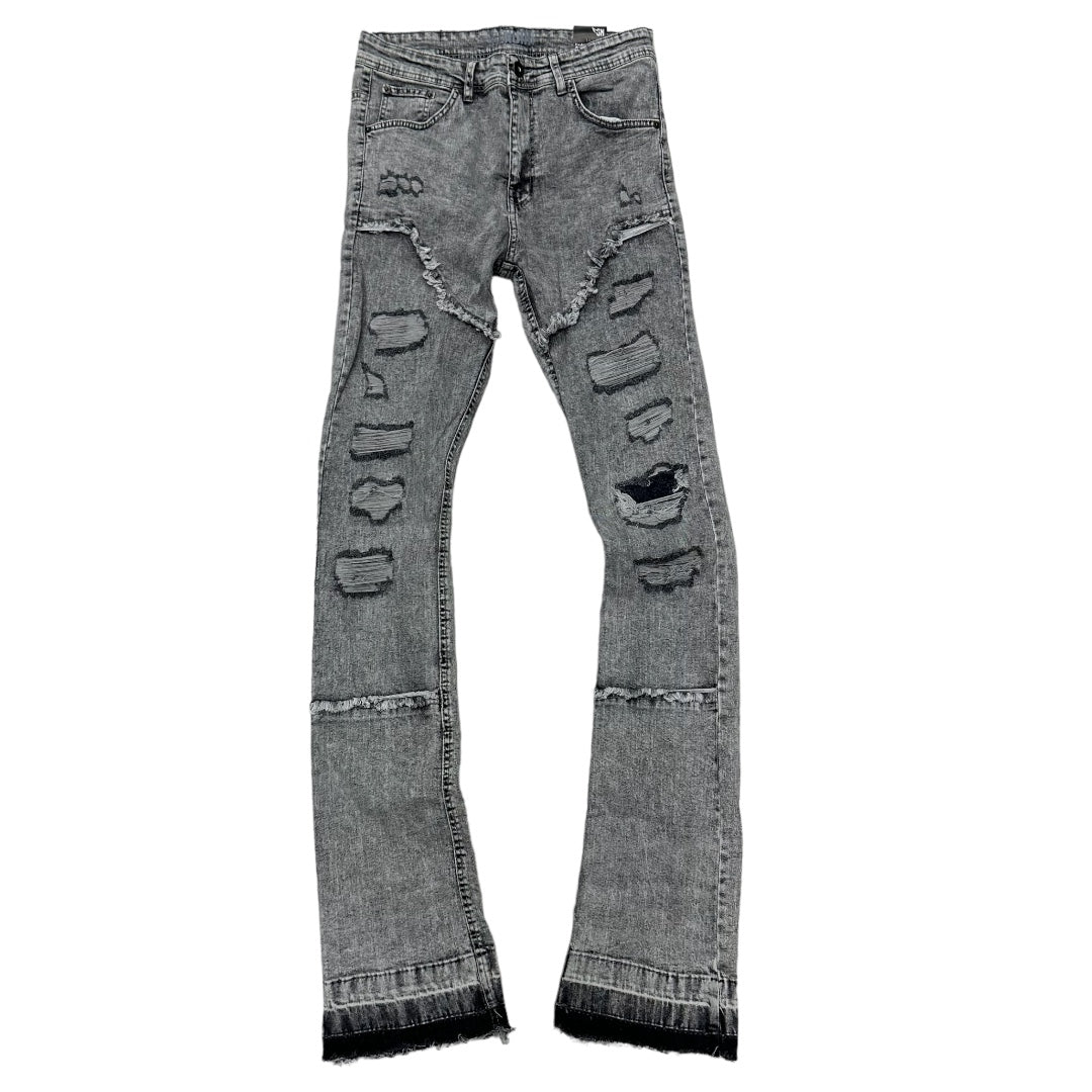 Narr stacked All distress Denim Grey 3209