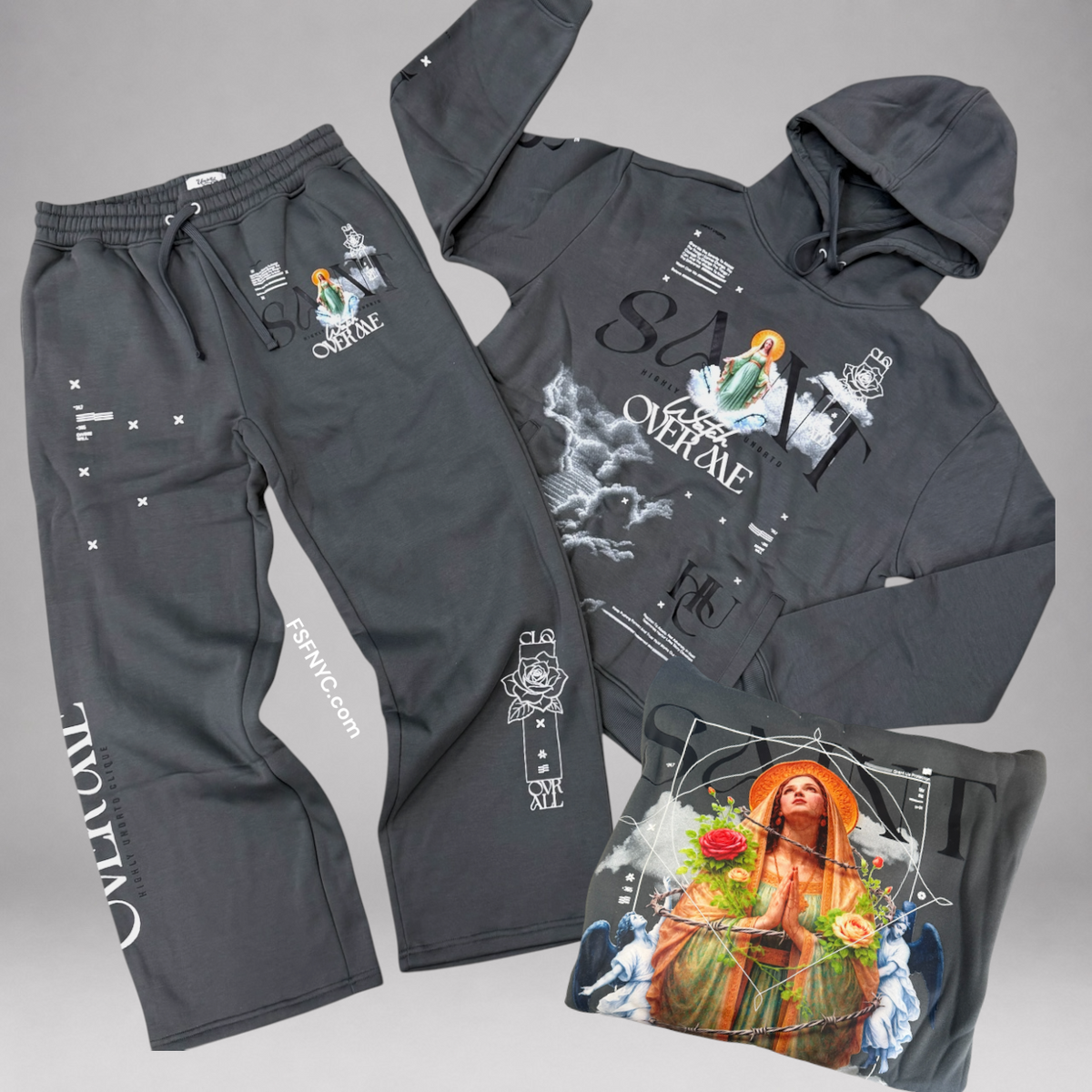 UNDRTD - Saint Sweatsuit - Pewter Charcoal  6600 6200