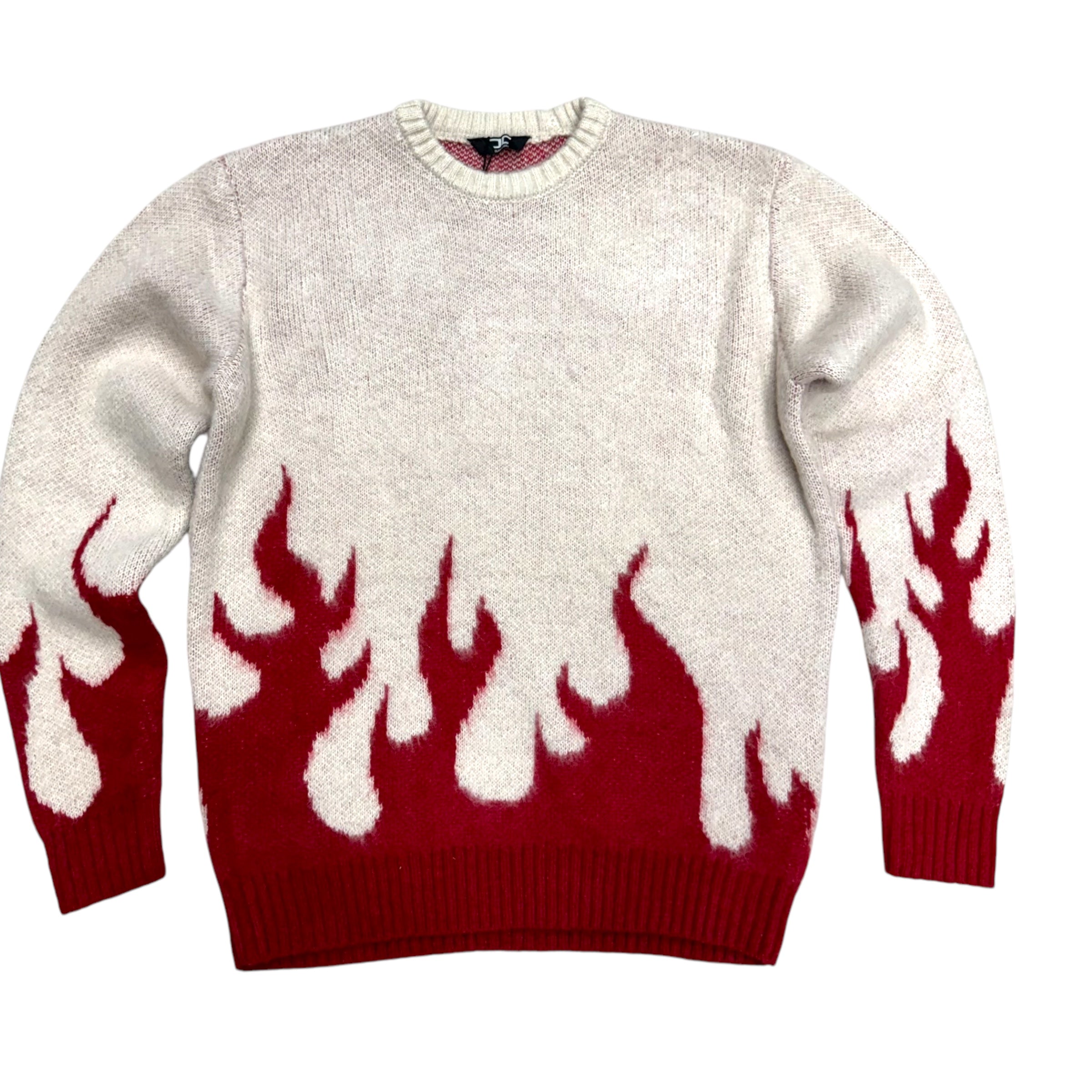 JC Mohair flame crewneck Sweater Blood Ivory 3977