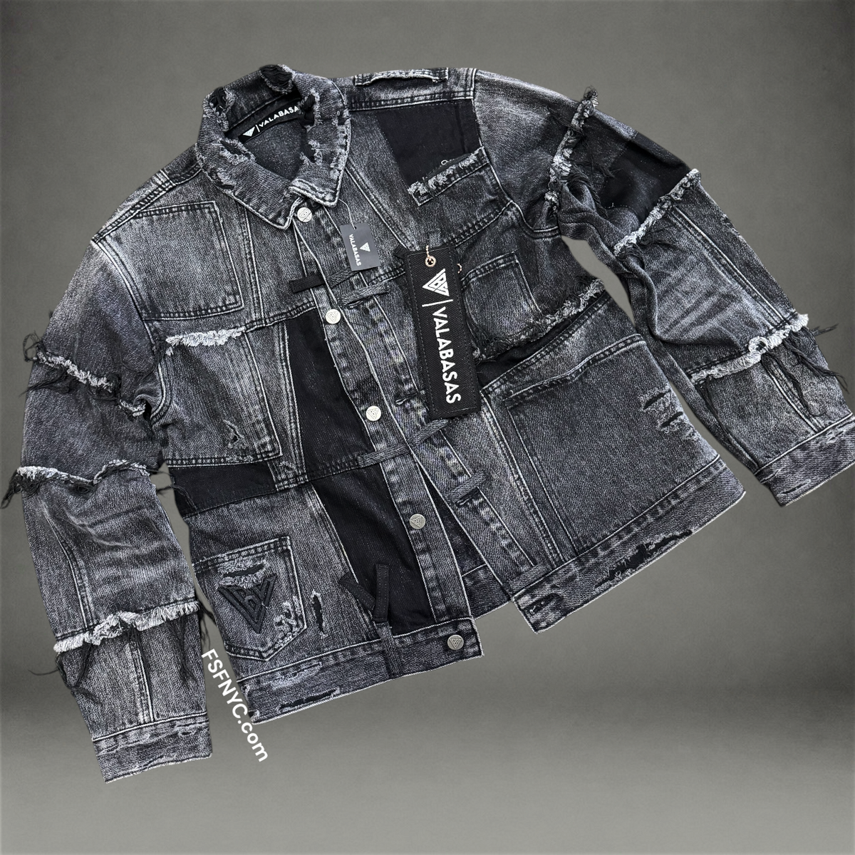 Valabasas - Caelric Denim Jacket - Grey Black - 1083