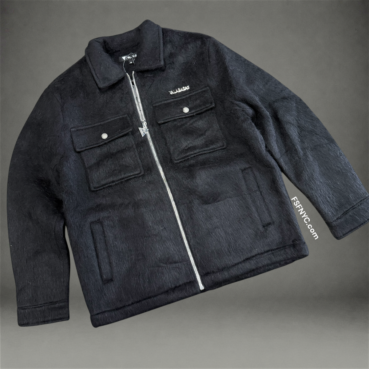 Valabasas - Offset Mohair Jacket - Black - 1057
