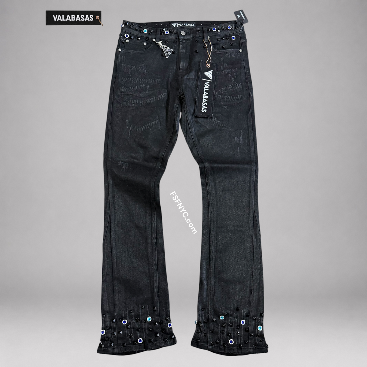 Valabasas - Ion Stacked Denim - Black Waxed - 1058