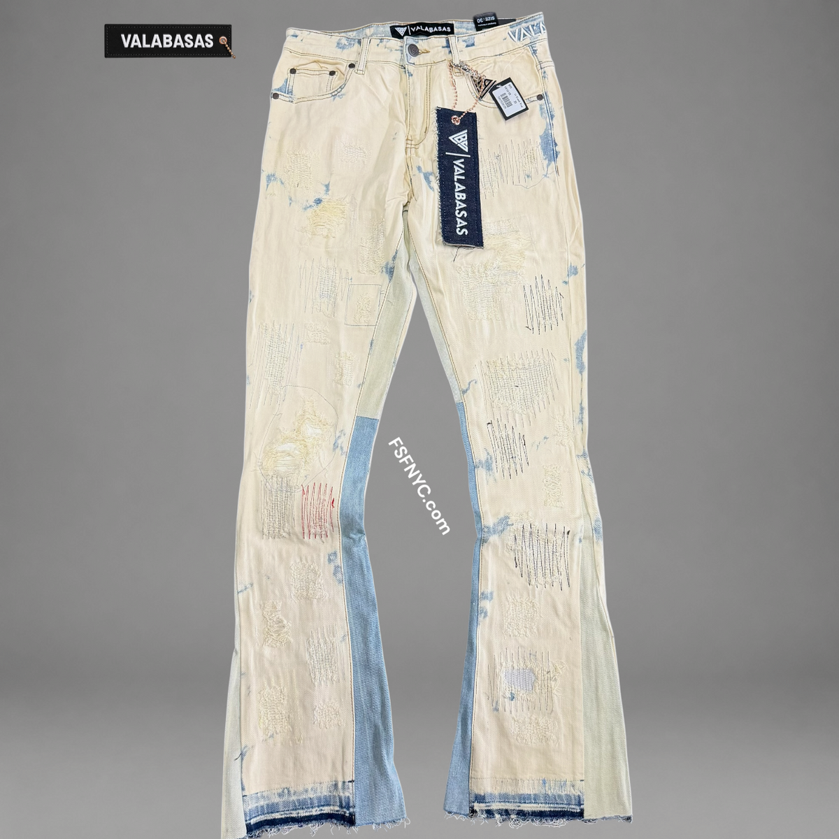 Valabasas - Shed Stacked Denim - Light Bleach Blue - 1028