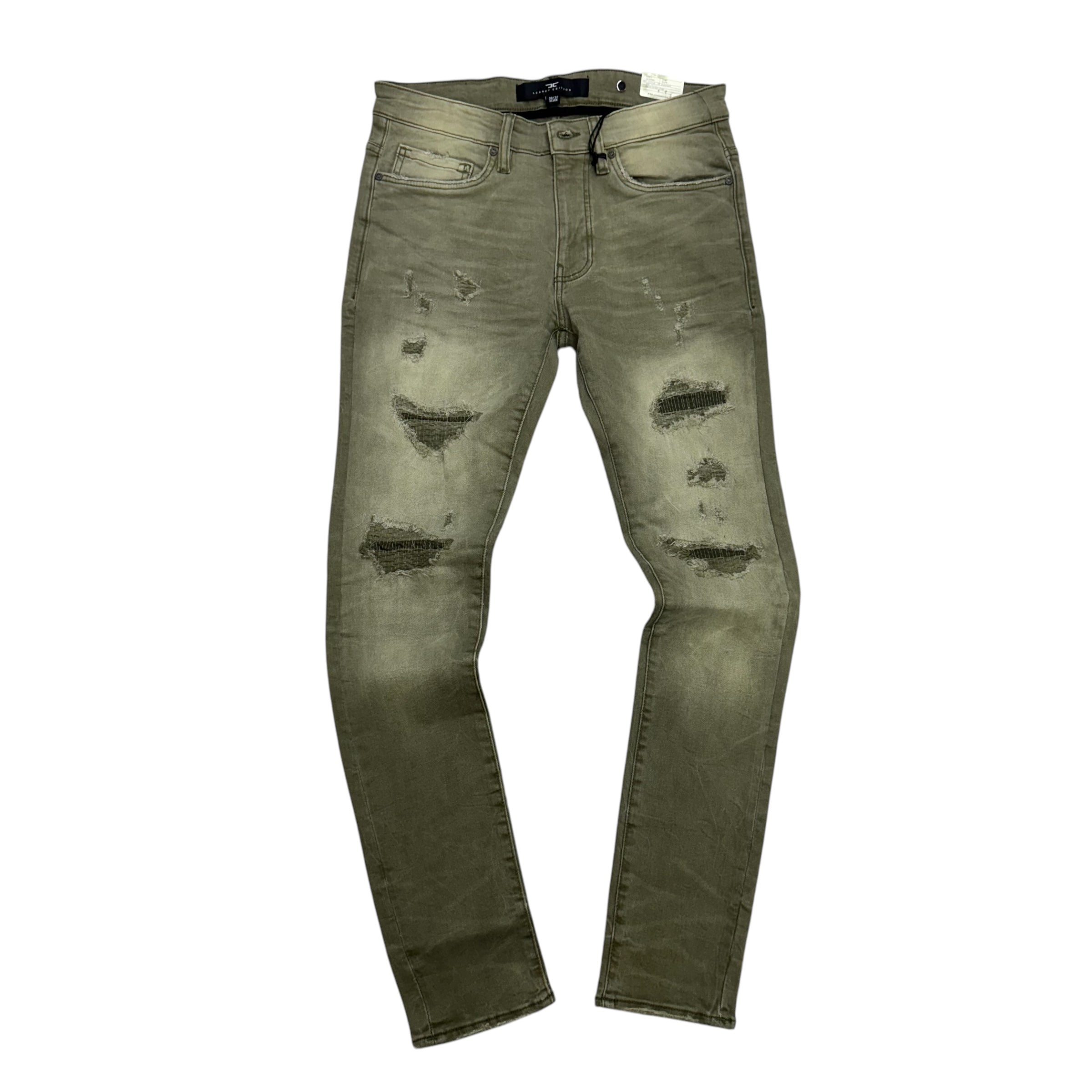 JC  shreds Slim Jeans Olive 1220 js1220rc