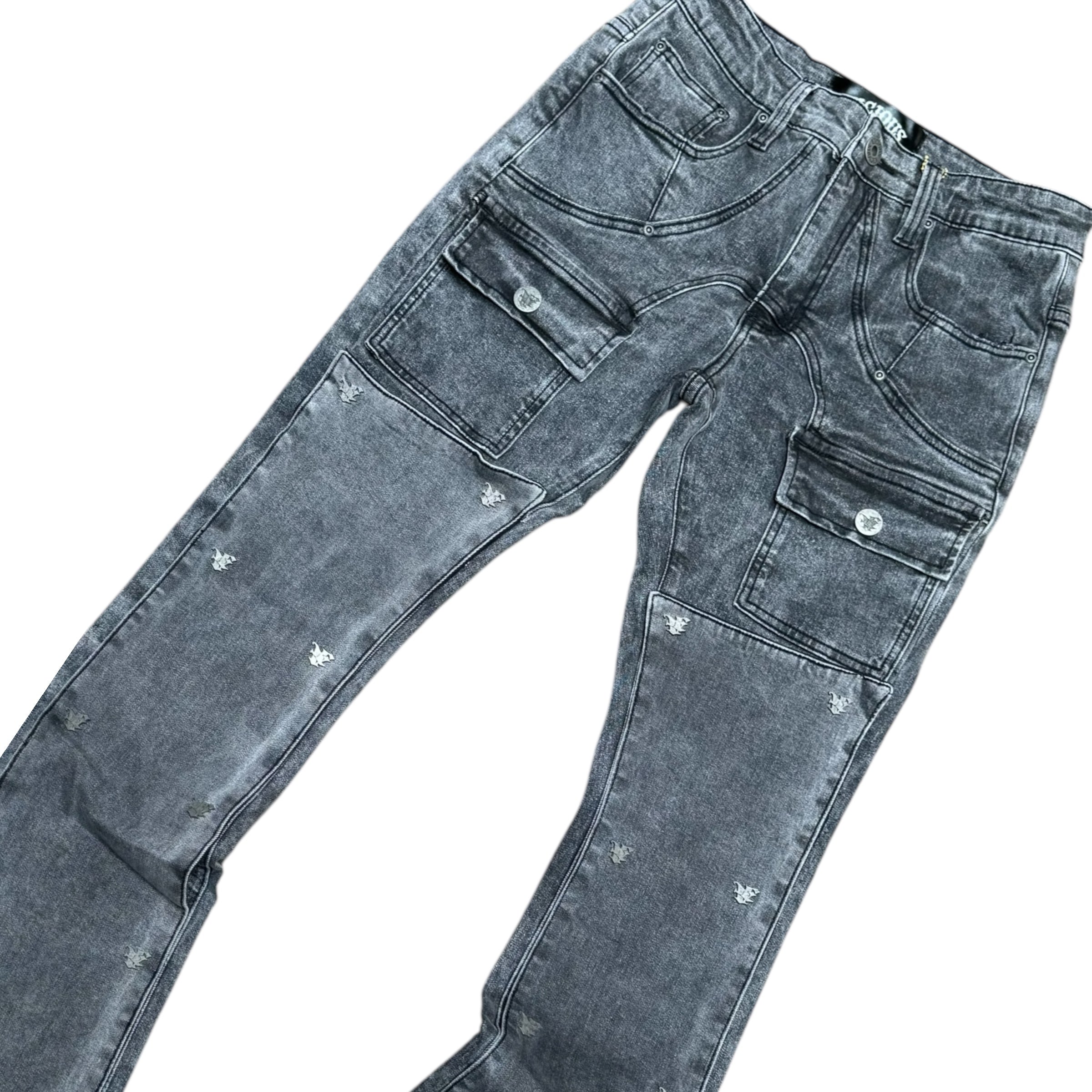 Vicious - STACKED WAXED DENIM GREY - VC681