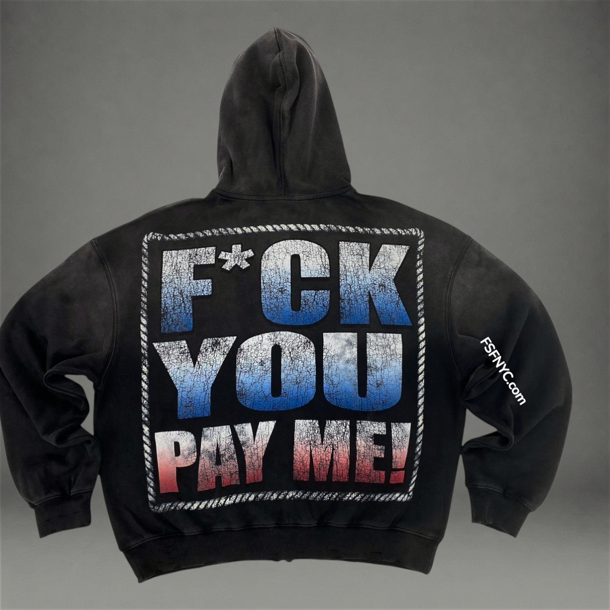 Iron Will Zip Hoodie - Black Wash - 23
