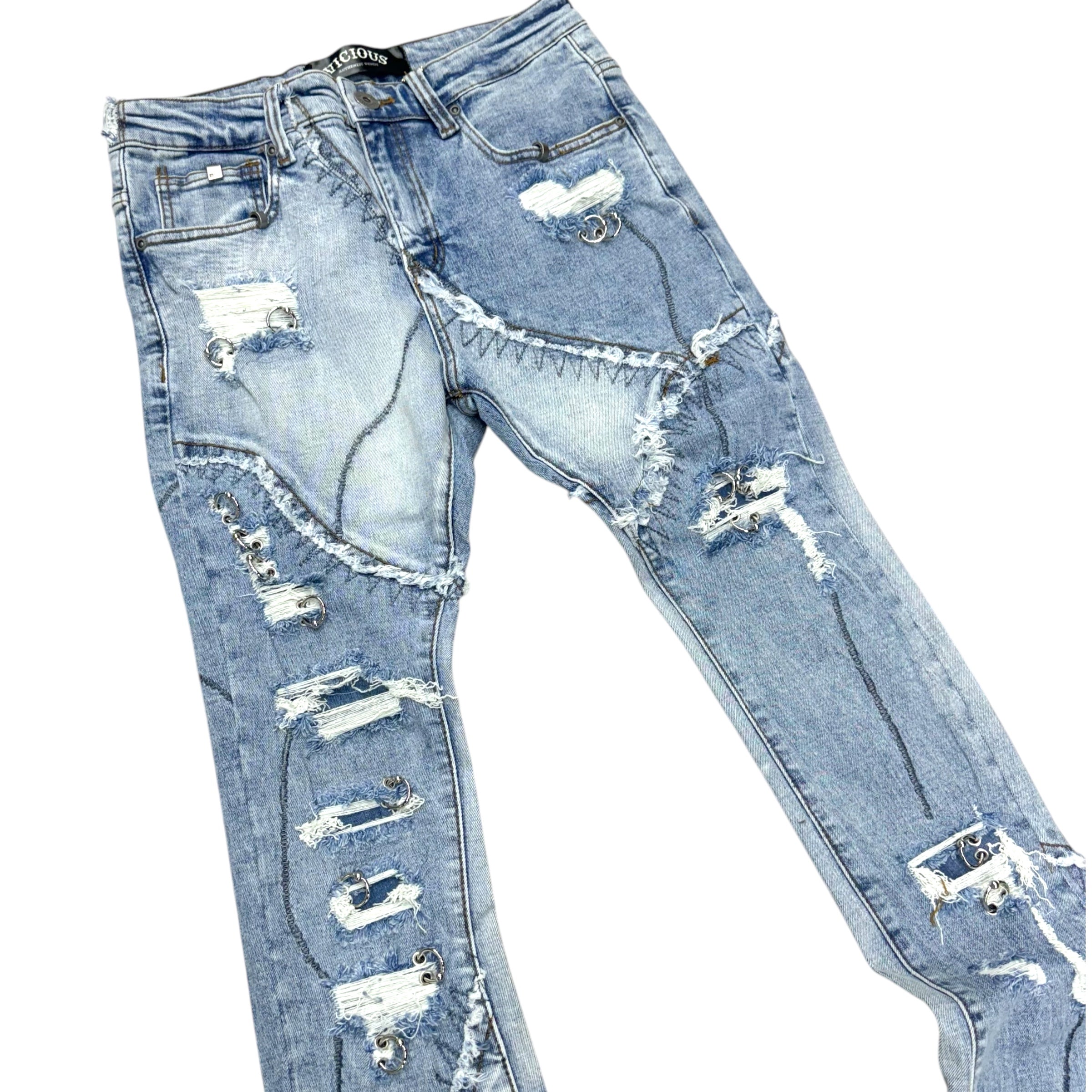 Vicious Stacked  Crevasse Denim Blue VC663