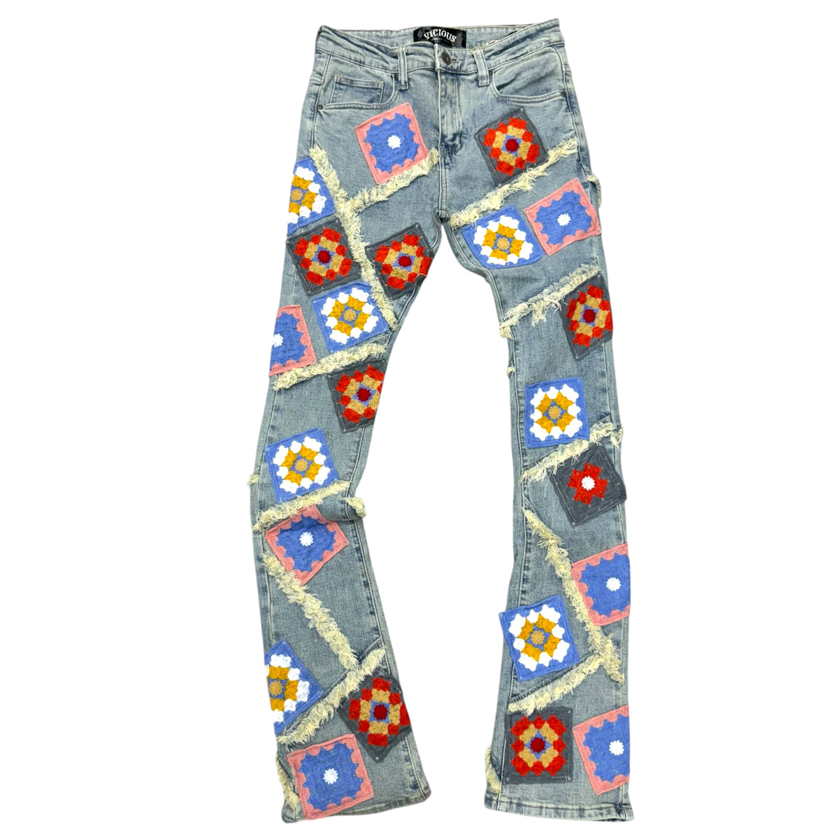 Vicious Stacked Patchwork Denim Vintage Blue VC848 M