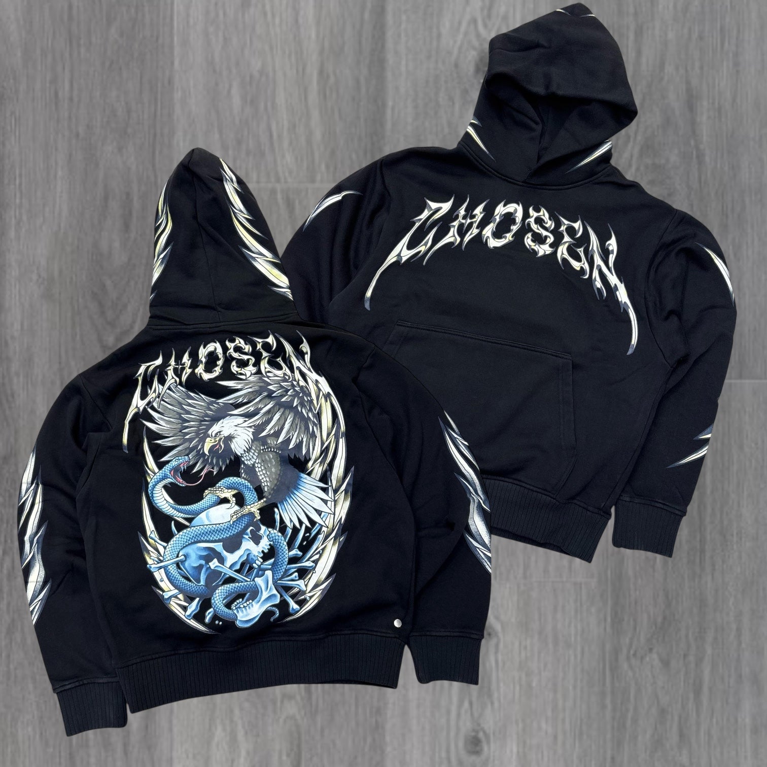 Chosen - oversized  Hoodie - Black 5526