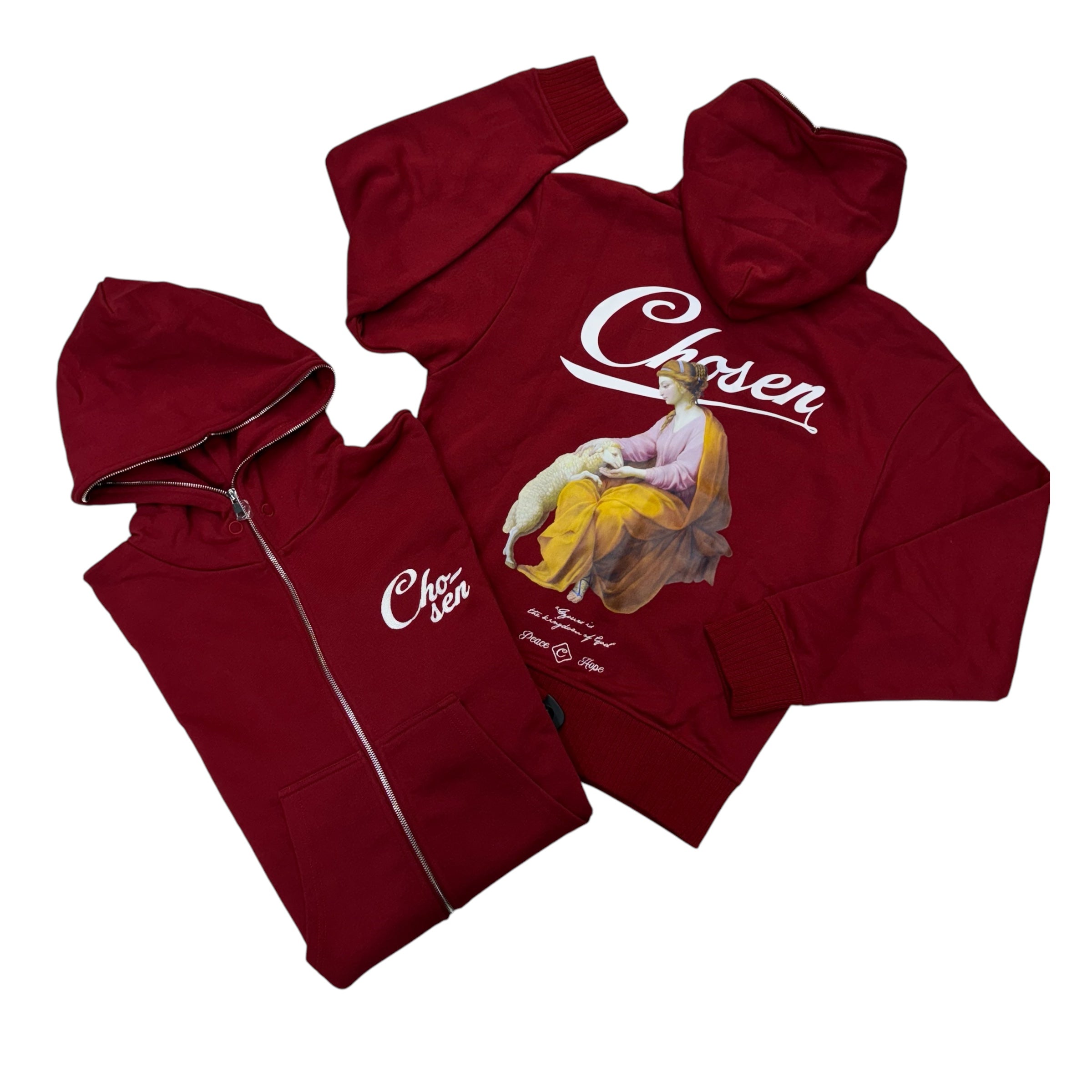 Chosen zip hoodie  Wine rosewood Cf4036