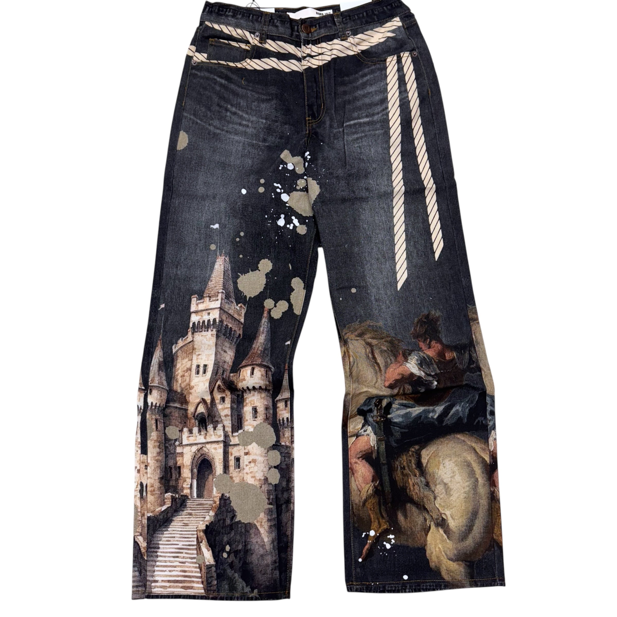 BAGGY FIT - HAYAT Digital Print Denim (Black)  - RM203B