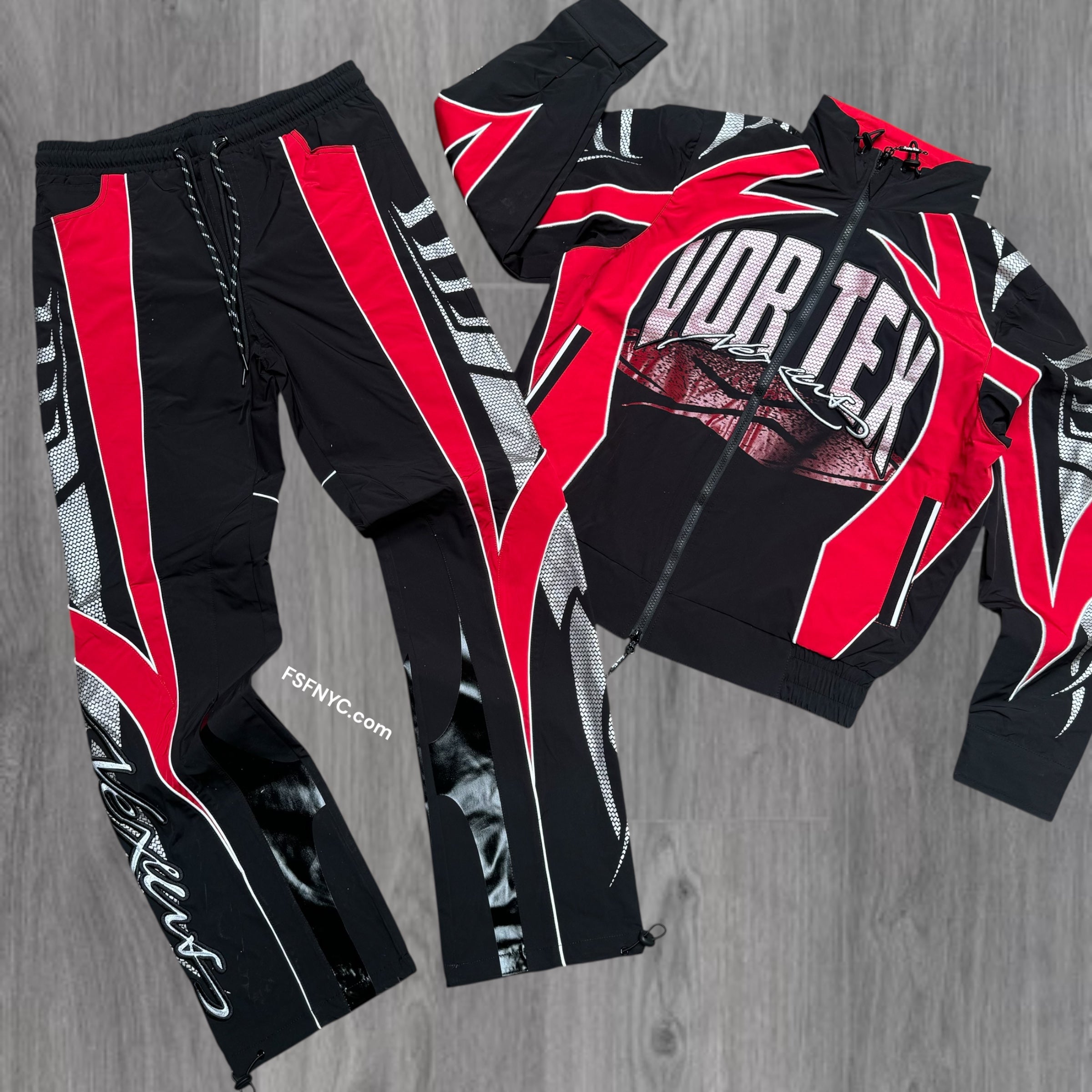 RISE - WINDBREAKER VORTEX SET (BLACK-RED) - 25586