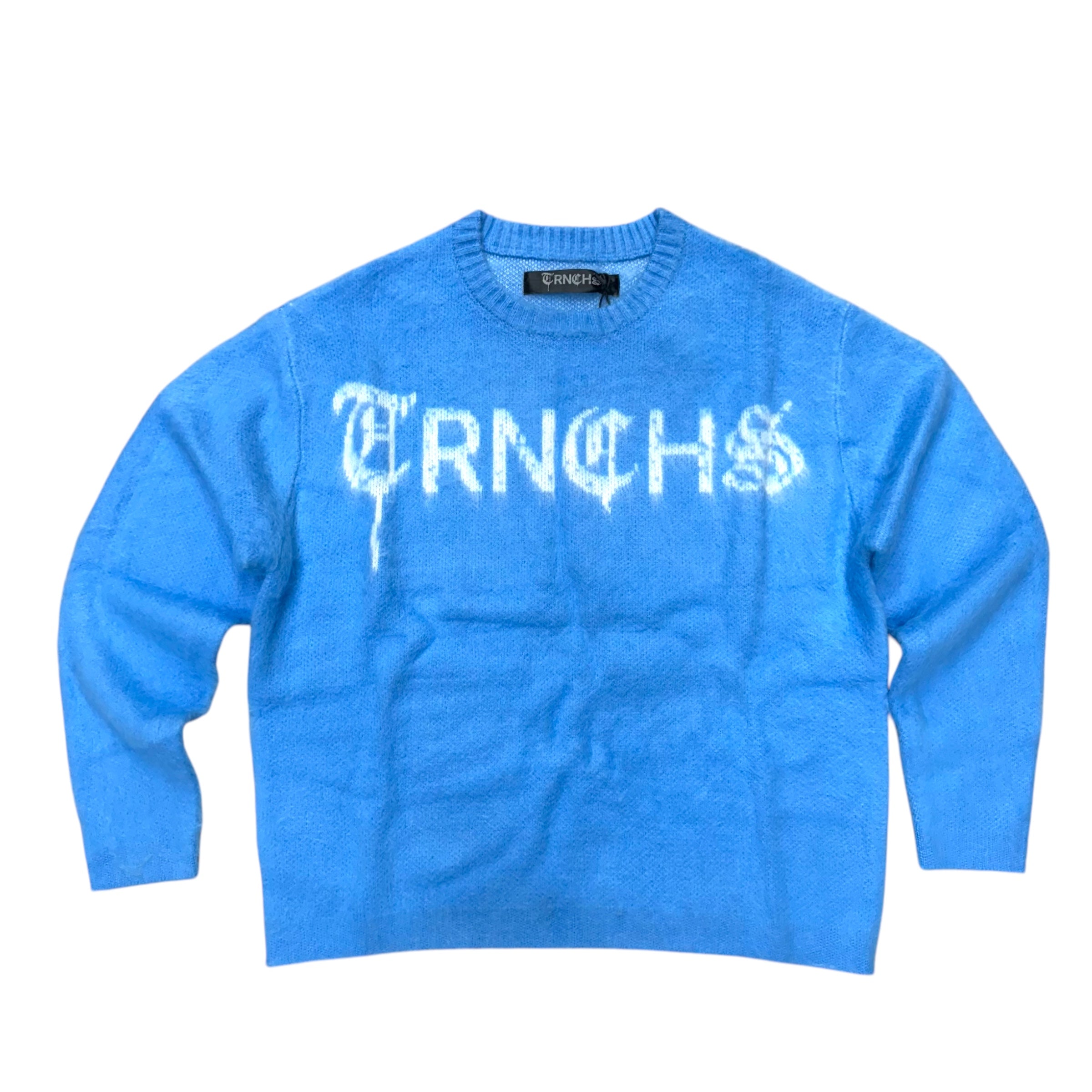 Trnchs Mohair Sweater Blue White 003