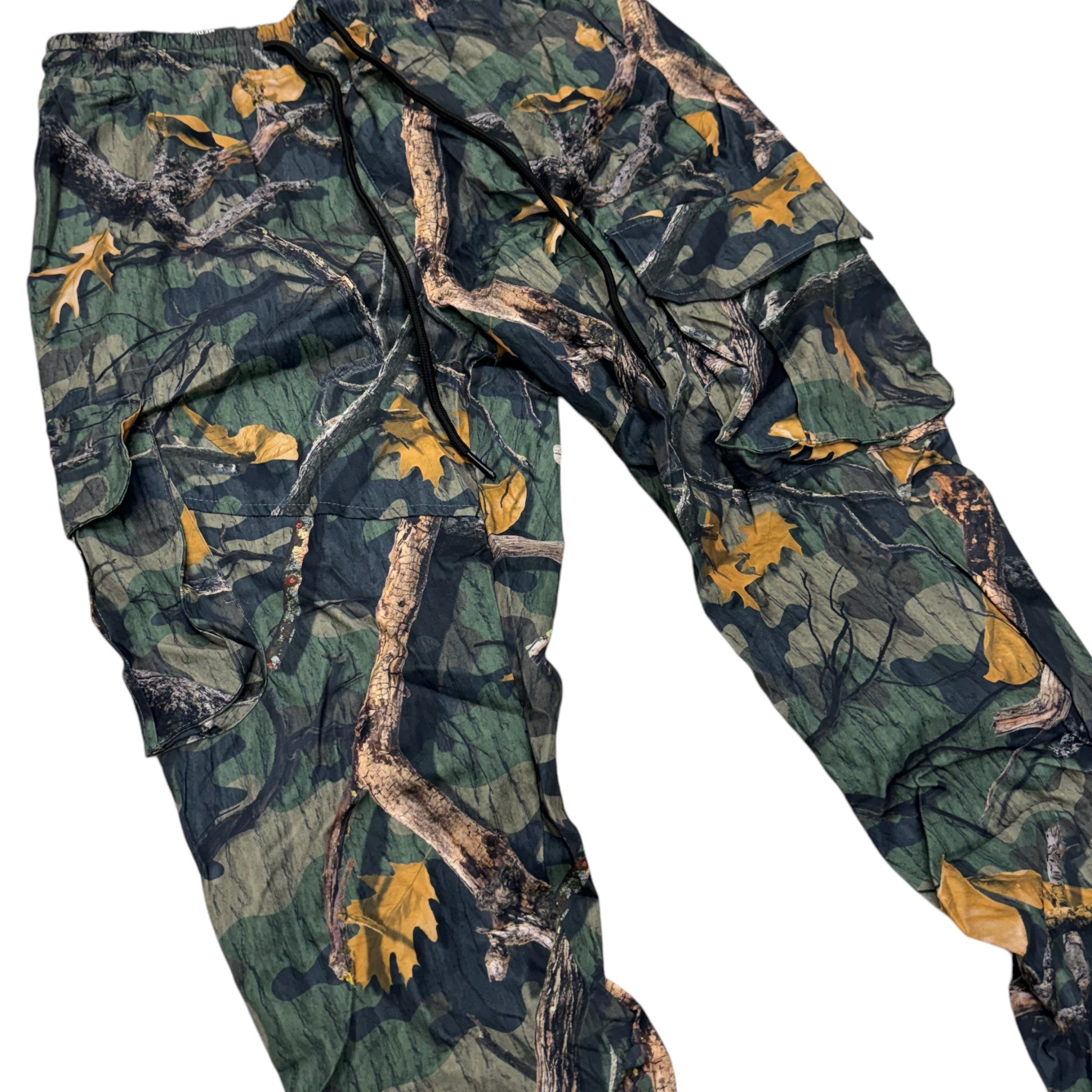 Rebel Stacked Nylon Cargo Pants Wood Camo 471 422