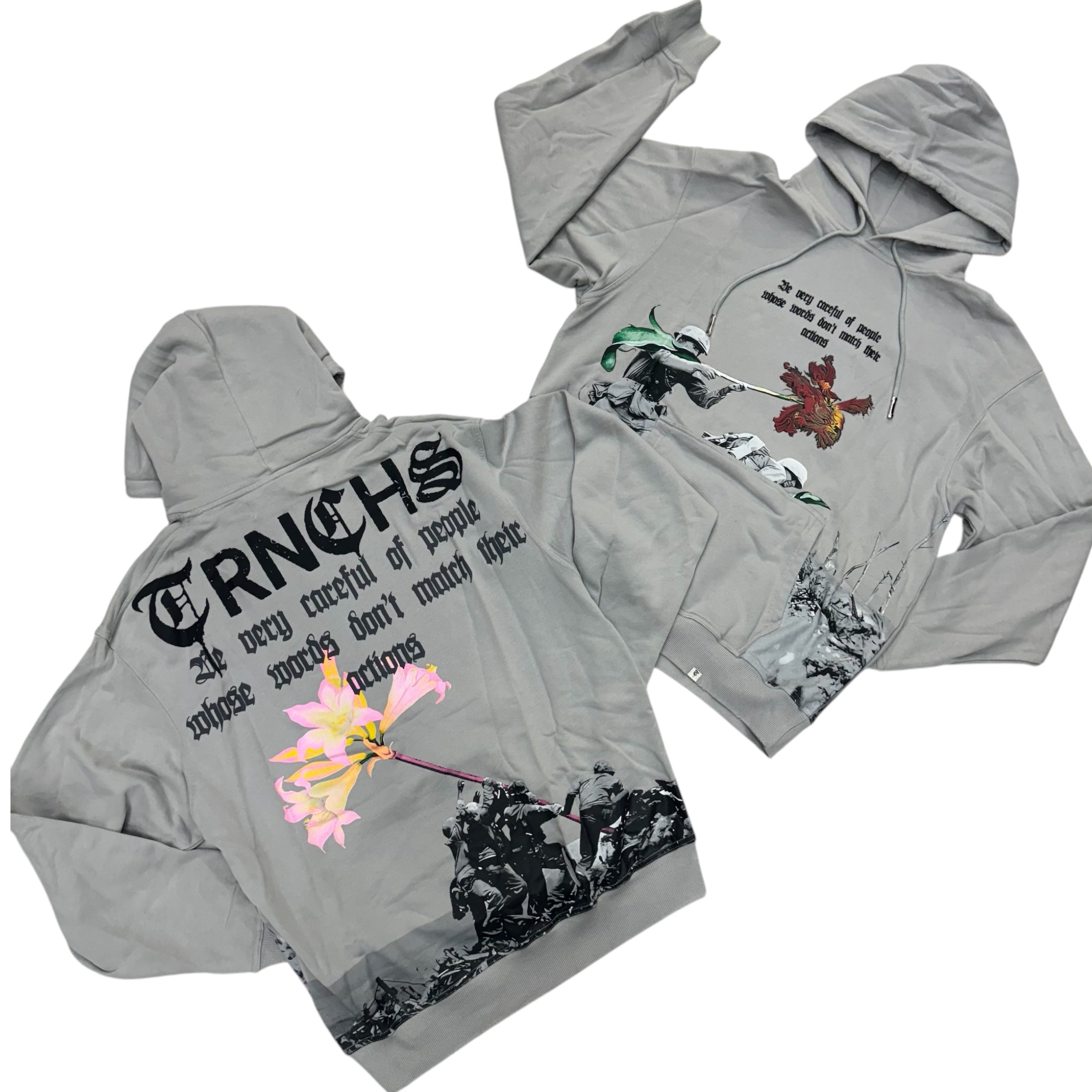 Trnchs Action Words Hoodie Grey 813