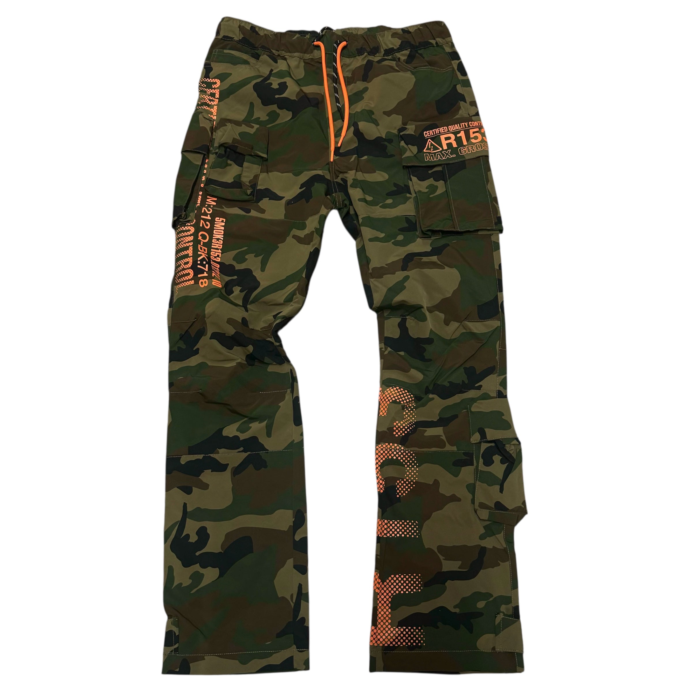 Rise Utility Nylon Cargo Pants - CAMO - 25584