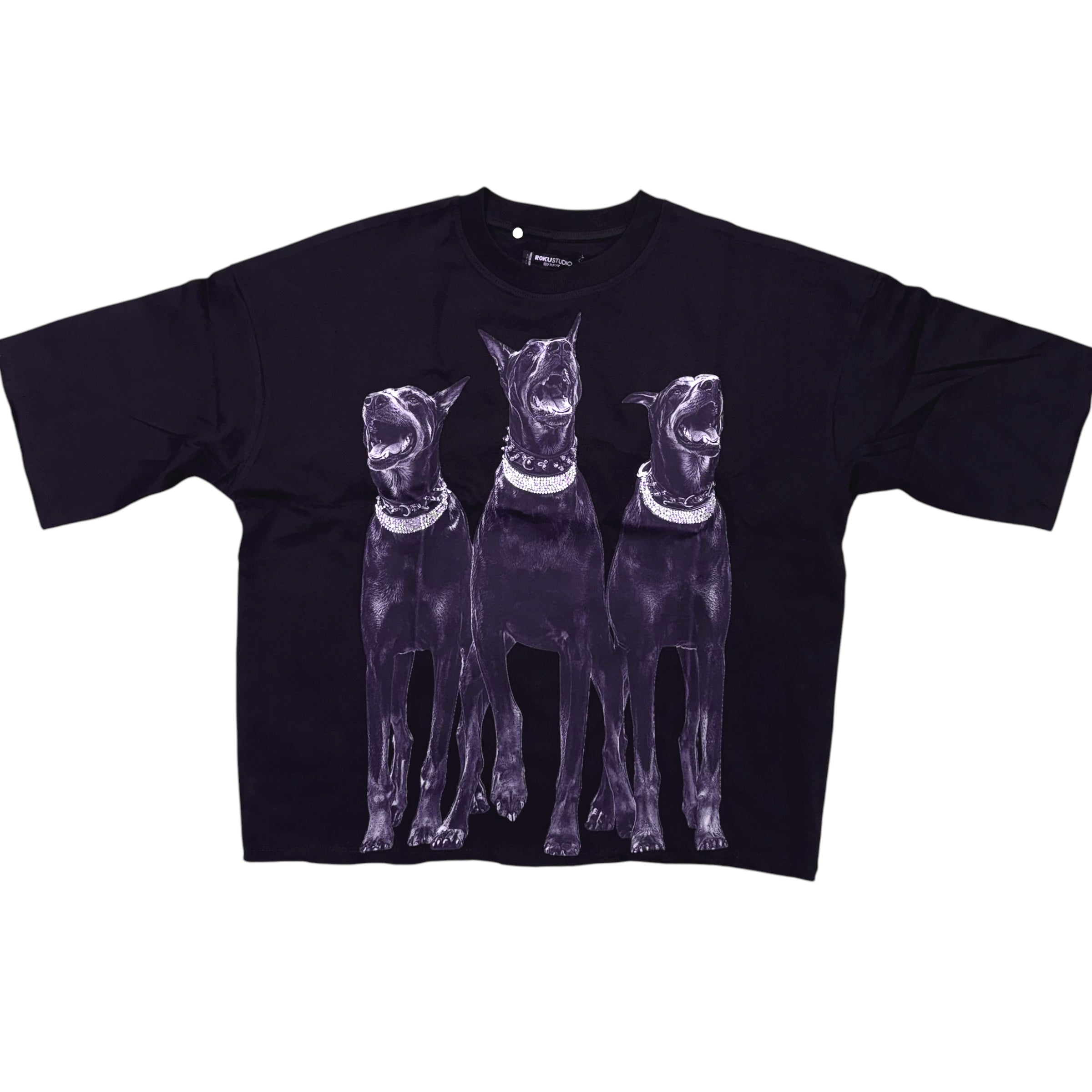 Roku Rhinestone T-shirt Black 1645