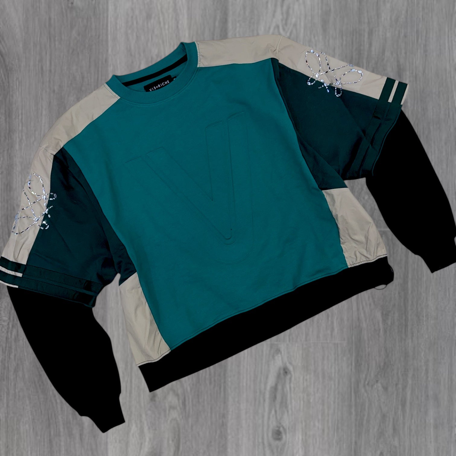 VR - Panel Crew Sweatshirt - Green - 1806