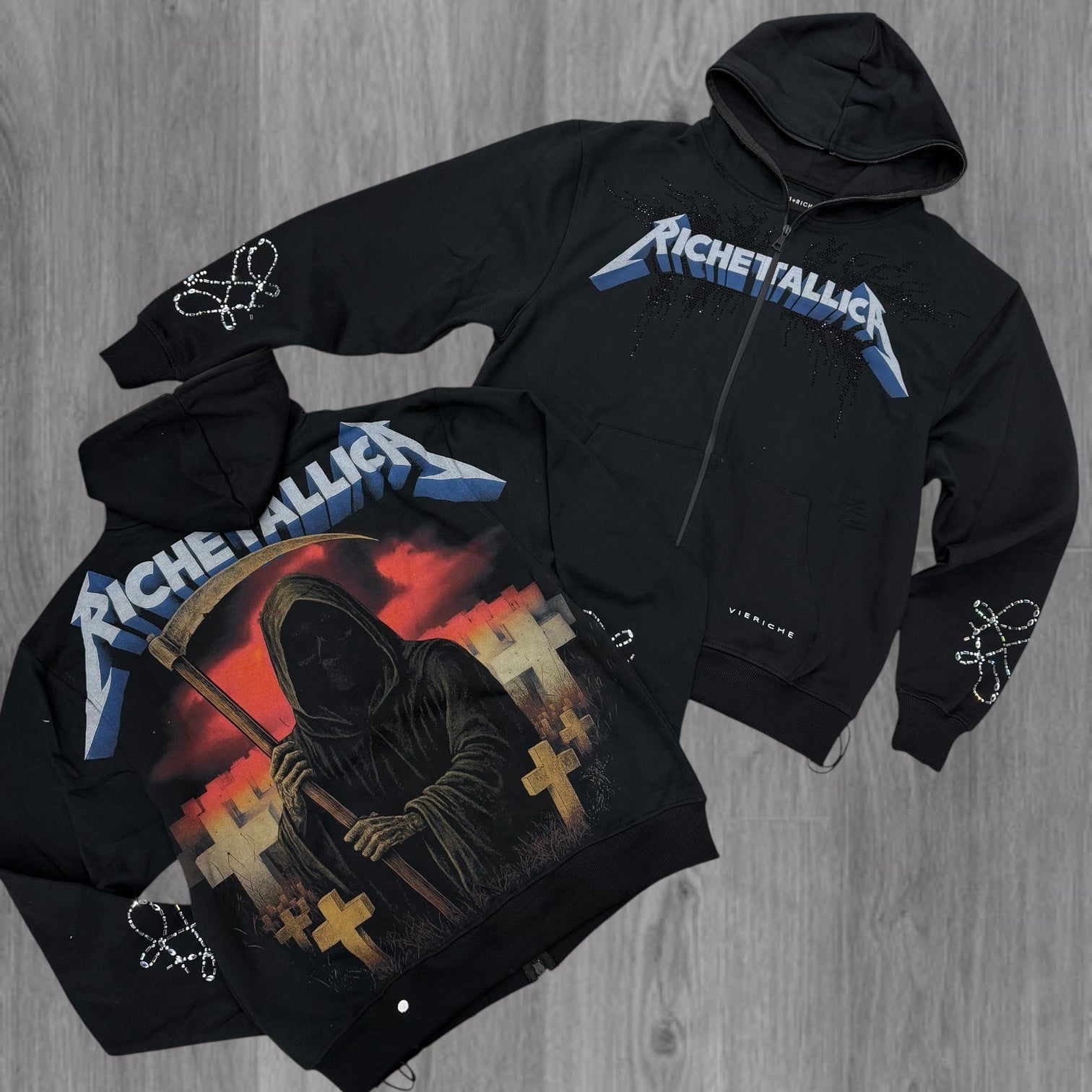 VR - The  Zip Hoodie - Black -1716