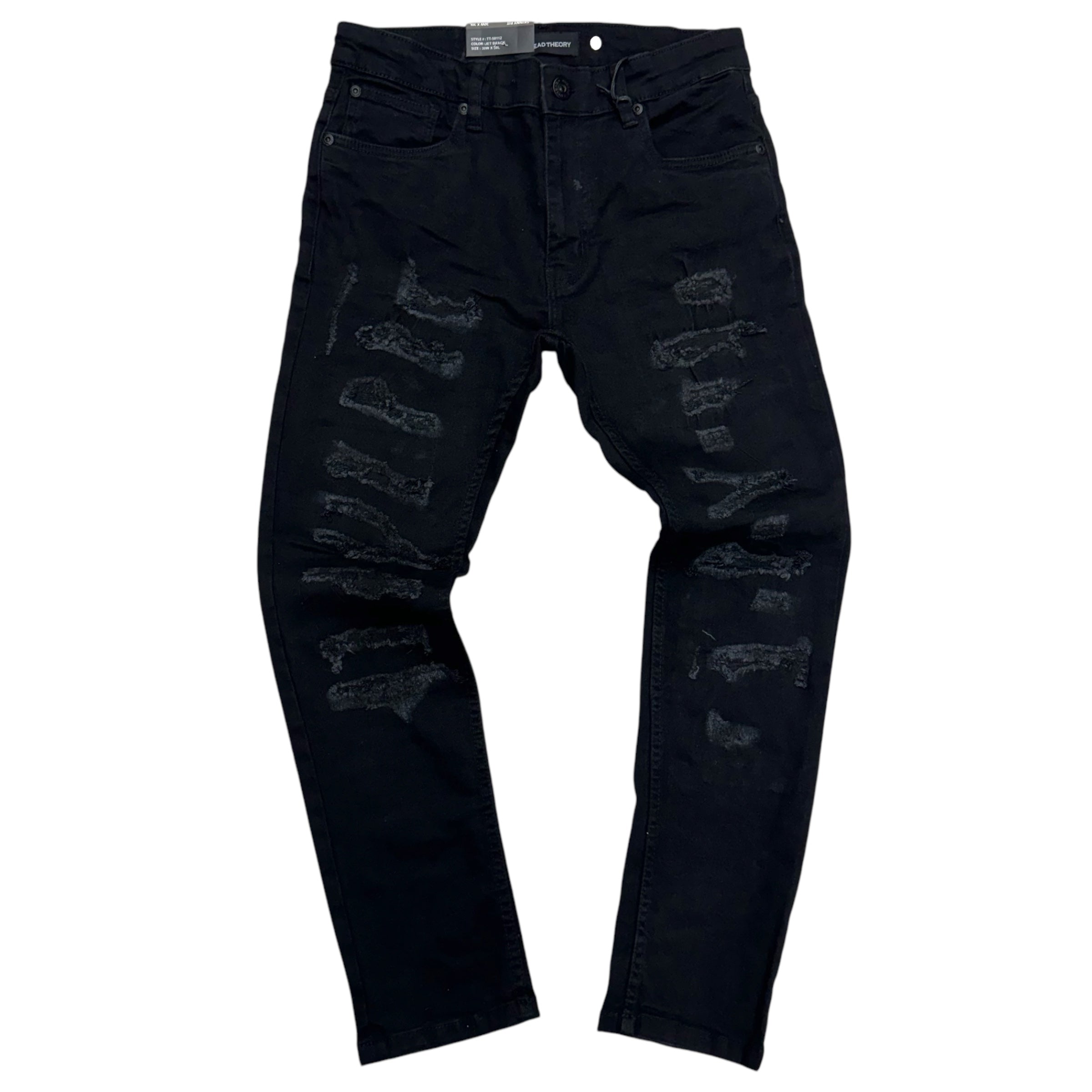 Mischief Distress Denim Black 50112 z
