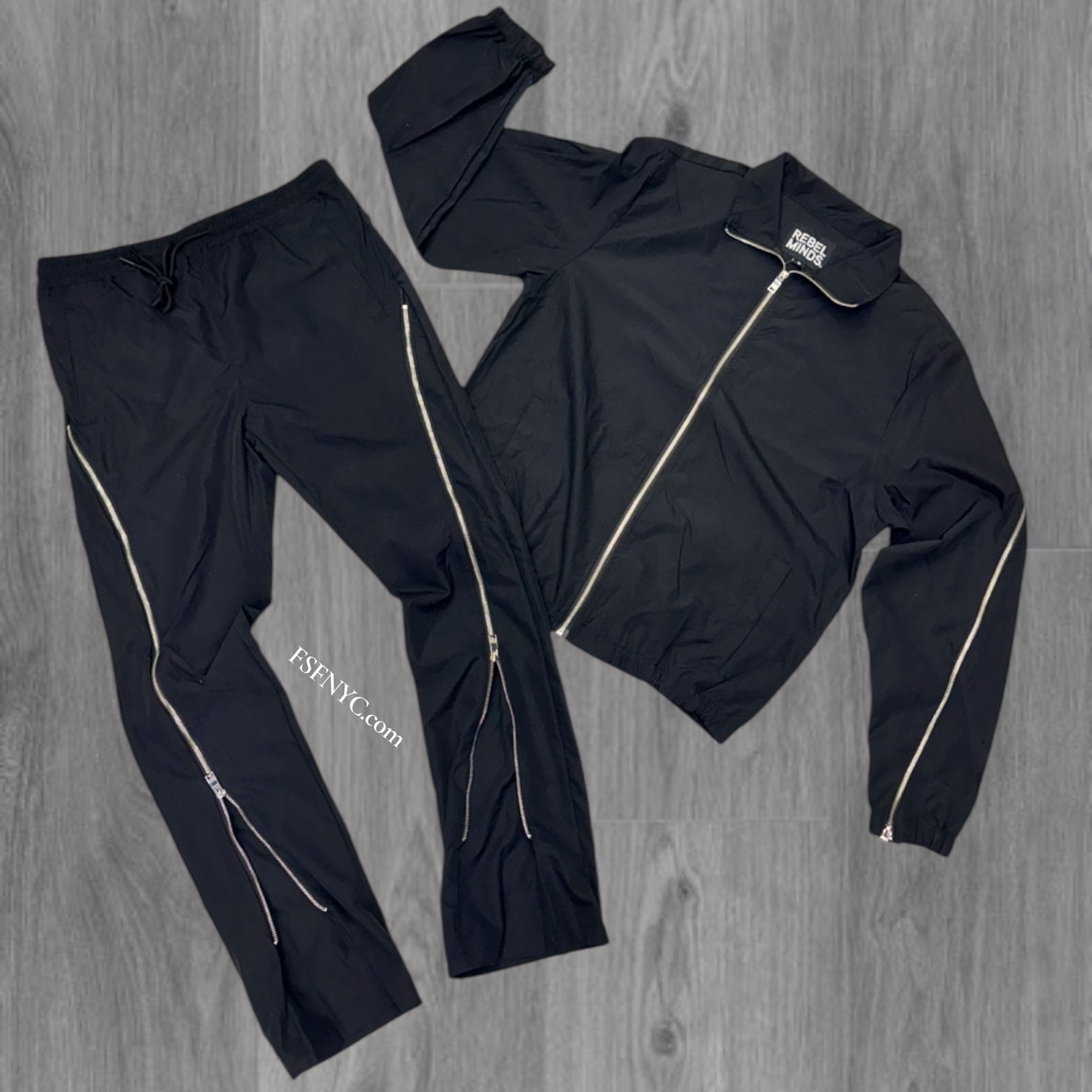 Rebel - SET - Stacked Nylon Zip Set - Black  501 401