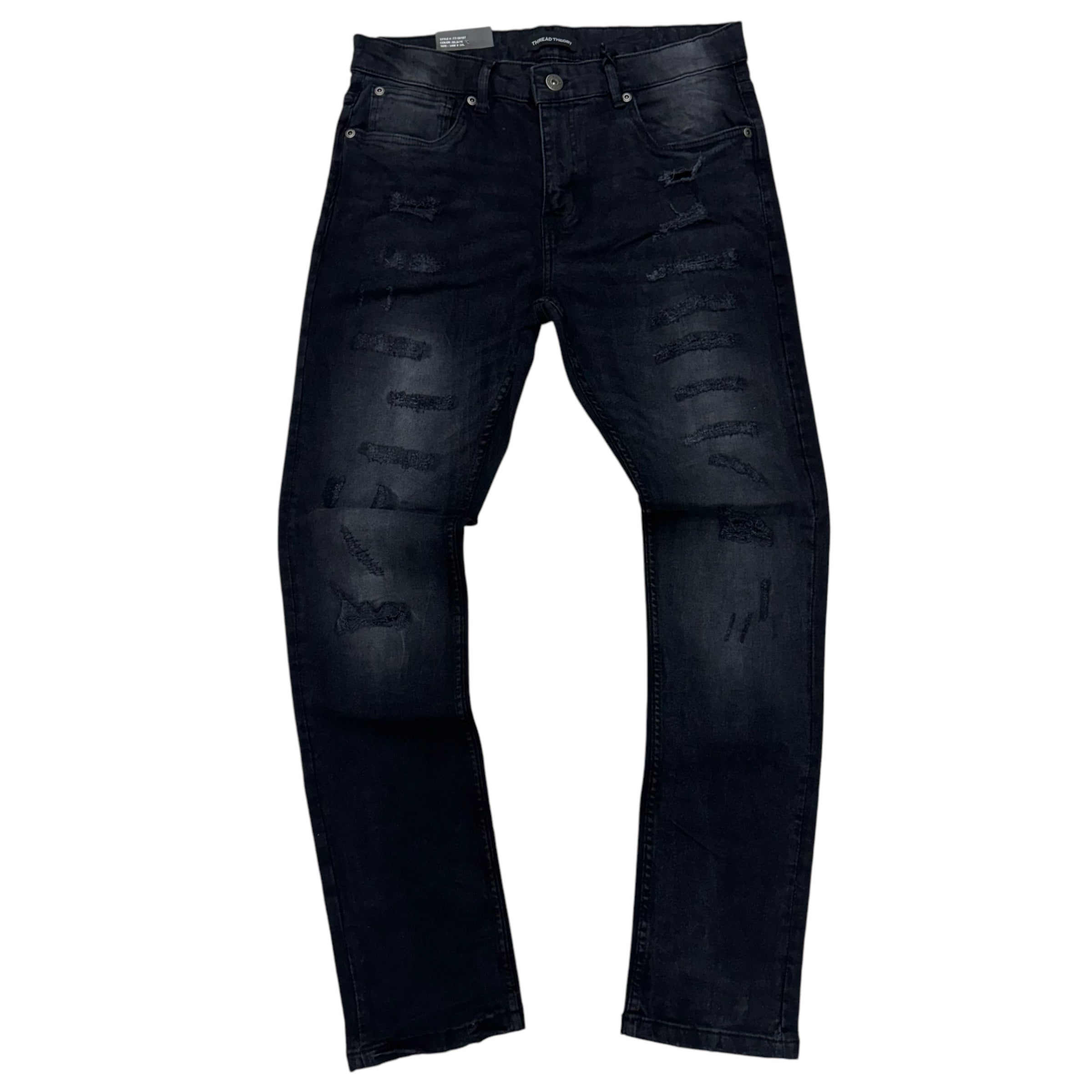 Mischief skinny Rip and repair Denim Black 50107 z