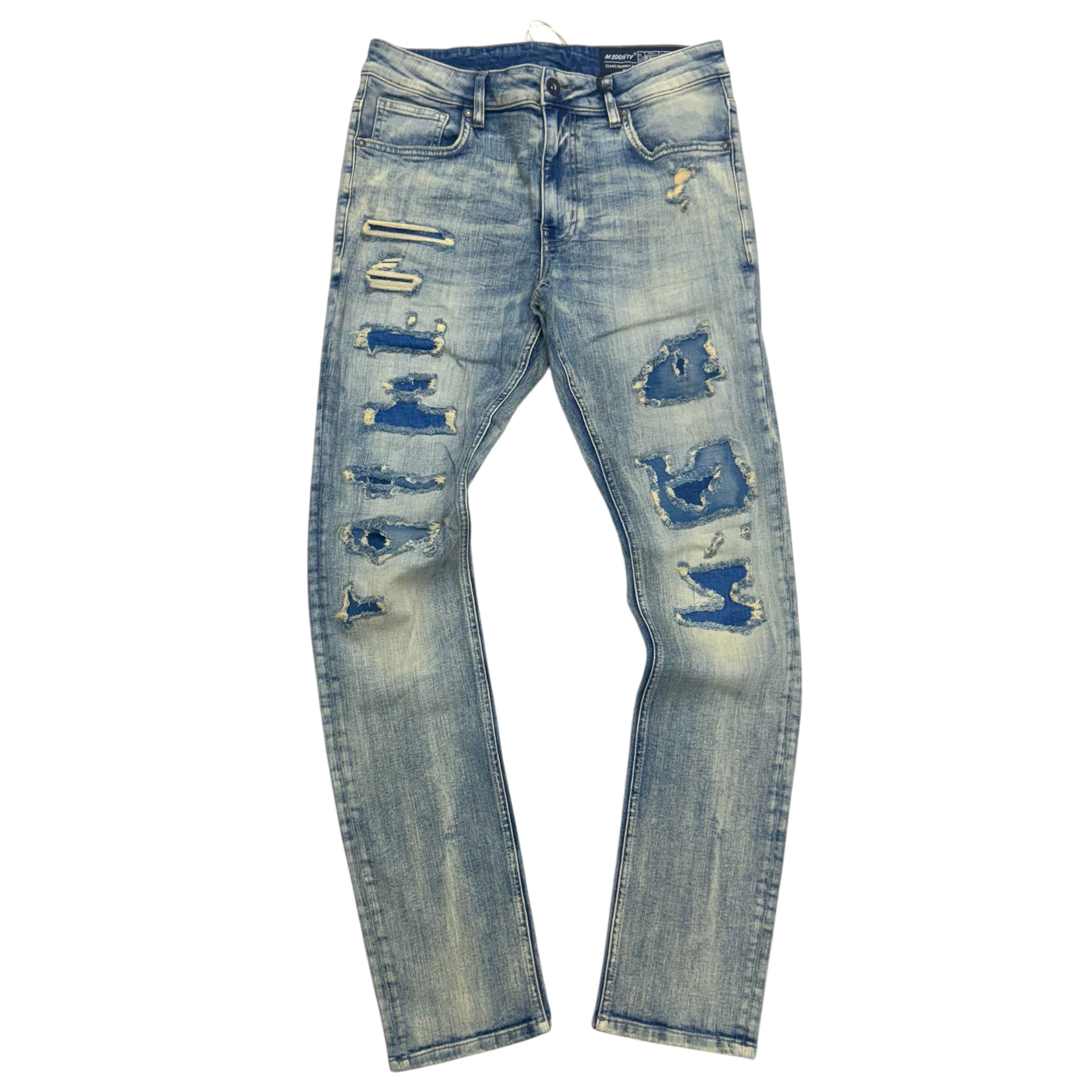 Mischief skinny Rip and repair Denim Black 80349 z