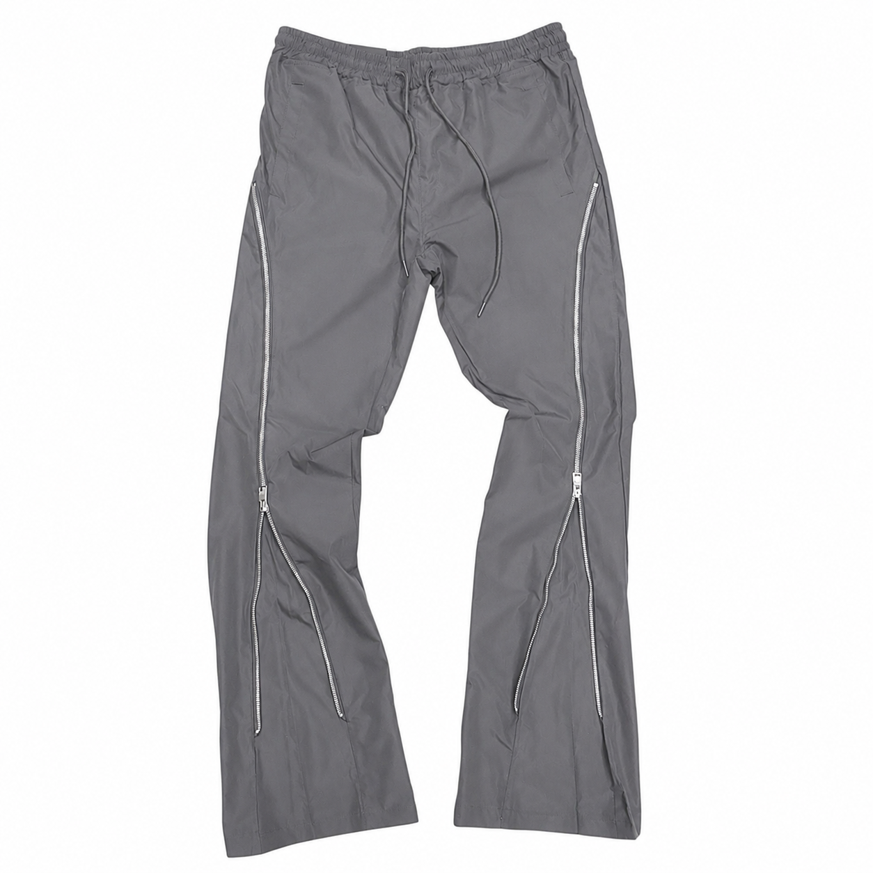 Rebel -  Stacked Nylon Zip pants - Grey - 401