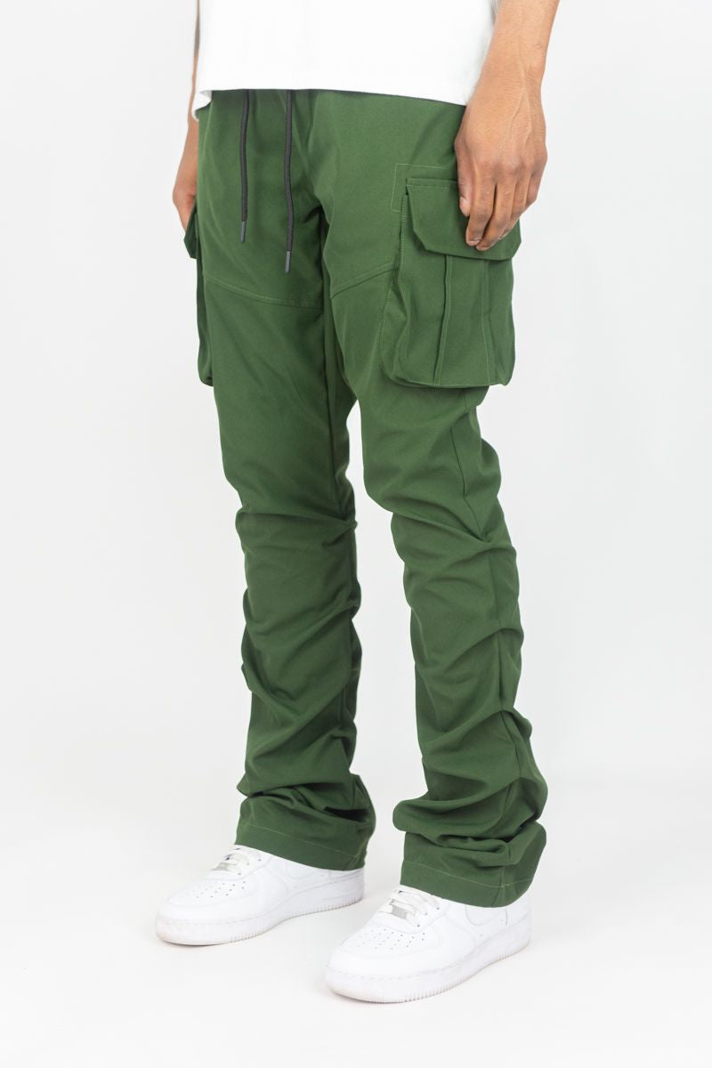 Rebel - STACKED NYLON CARGO PANT (OLIVE) 422 522