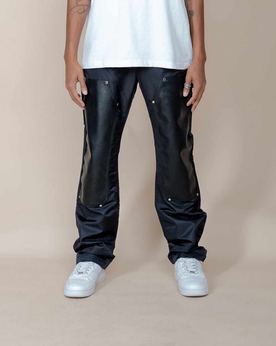 EPTM Stacked Nylon Carpenter Style Pants Black