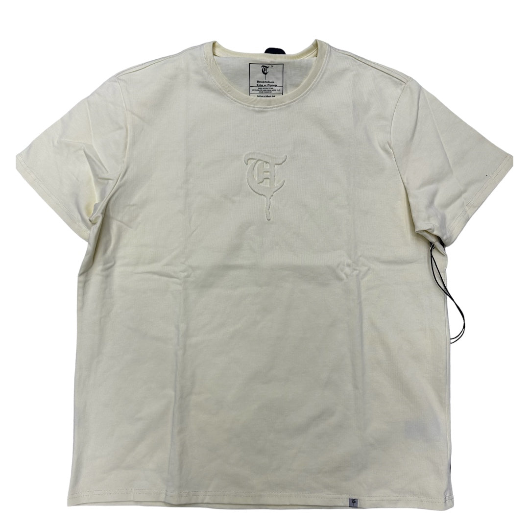 Trnchs Vintage Oversize Clean Logo Tee Pale Yellow