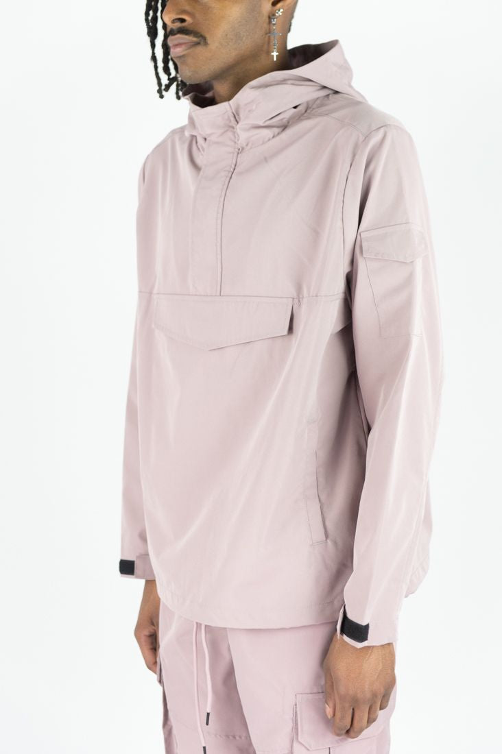 Rebel - Anorak Nylon Pullover (Dusty Pink) 522 422