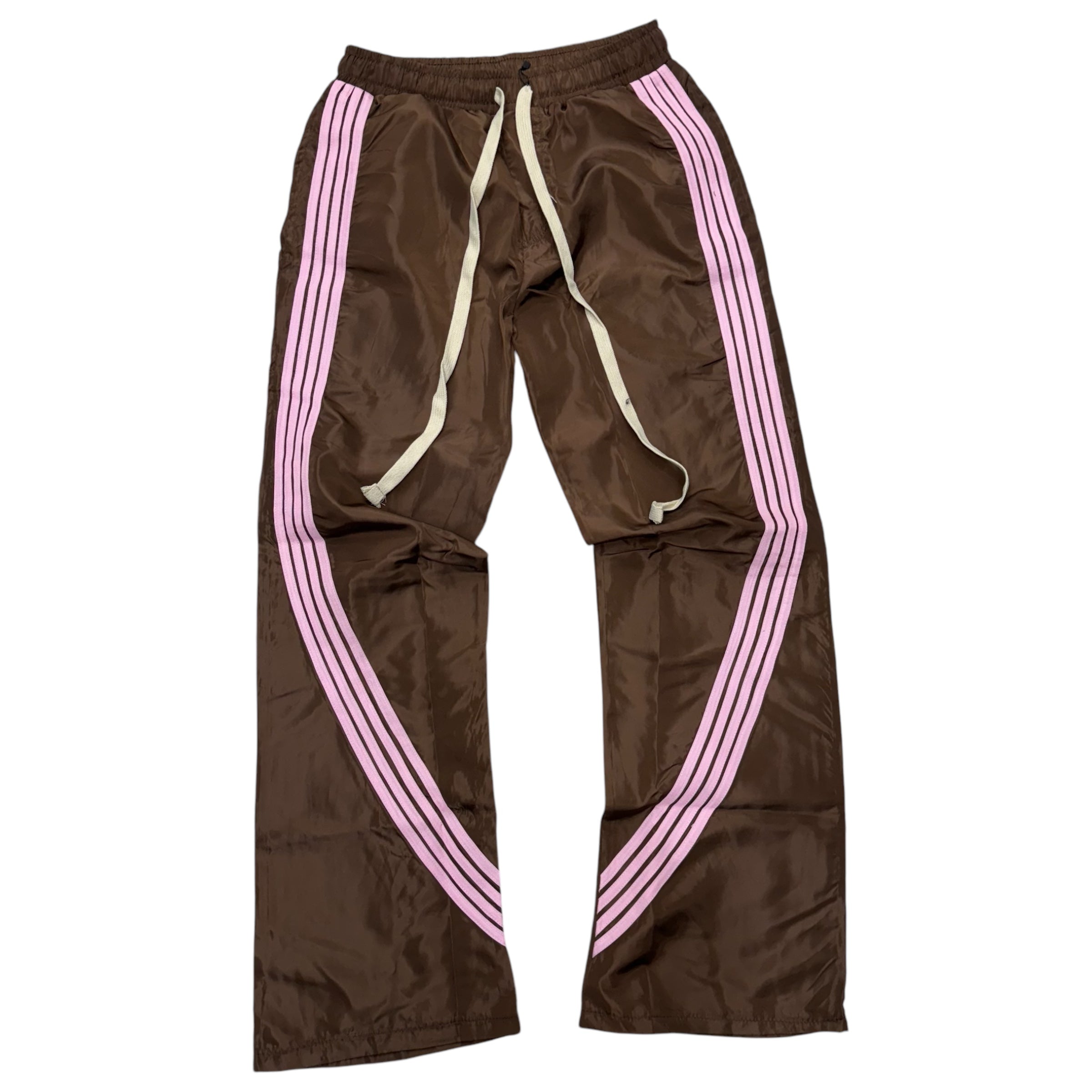Narr stacked Nylon Pants Brown Pink (fit Slim, go up 1 size )