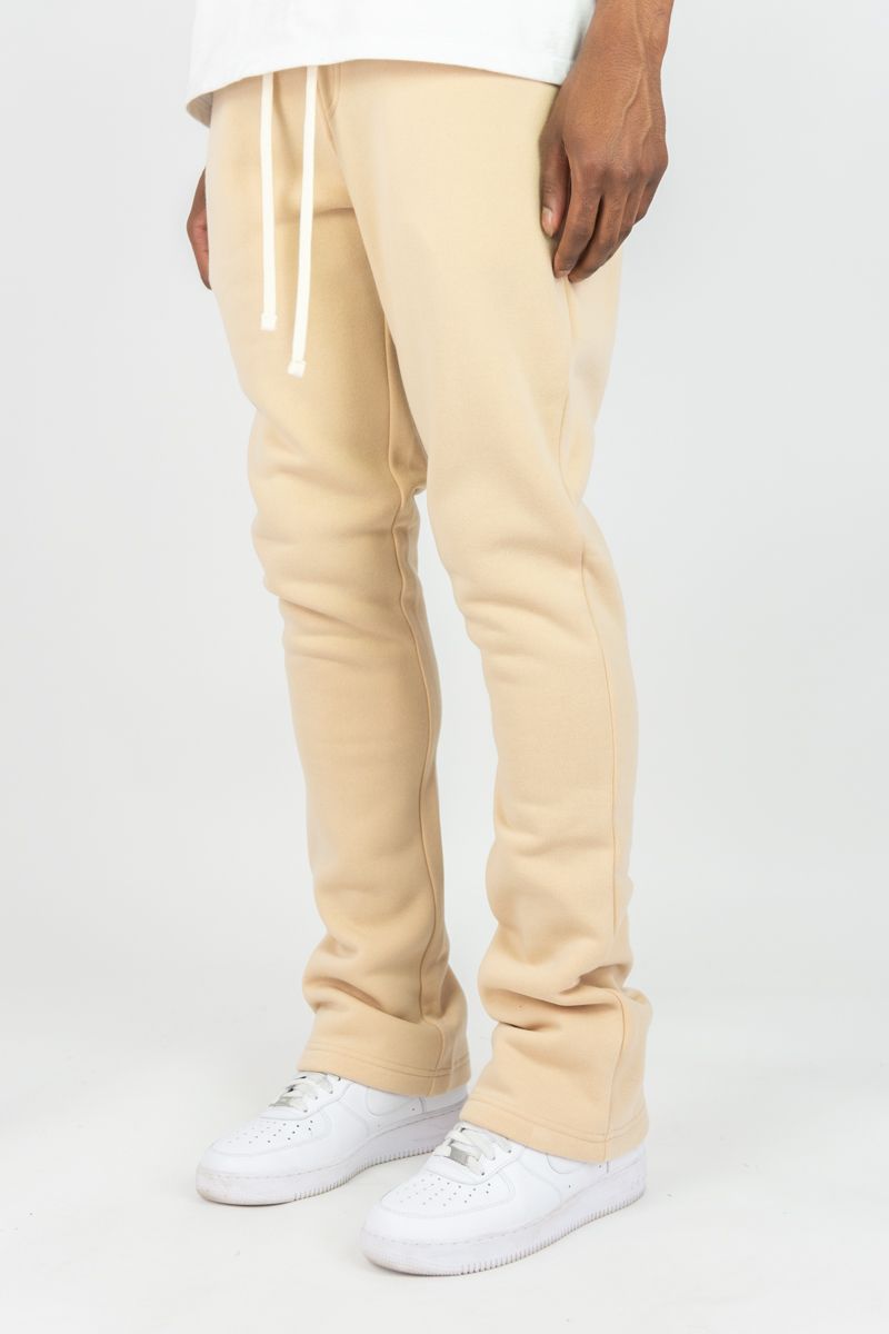Rebel - STACKED FLEECE PANTS - KHAKI - 100-475