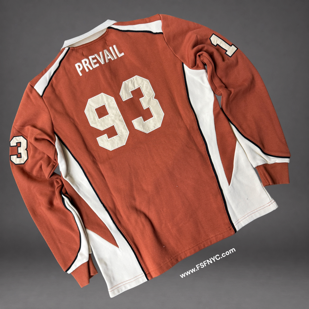 Prevail - Rugby Long Sleeve Polo - Orange 117