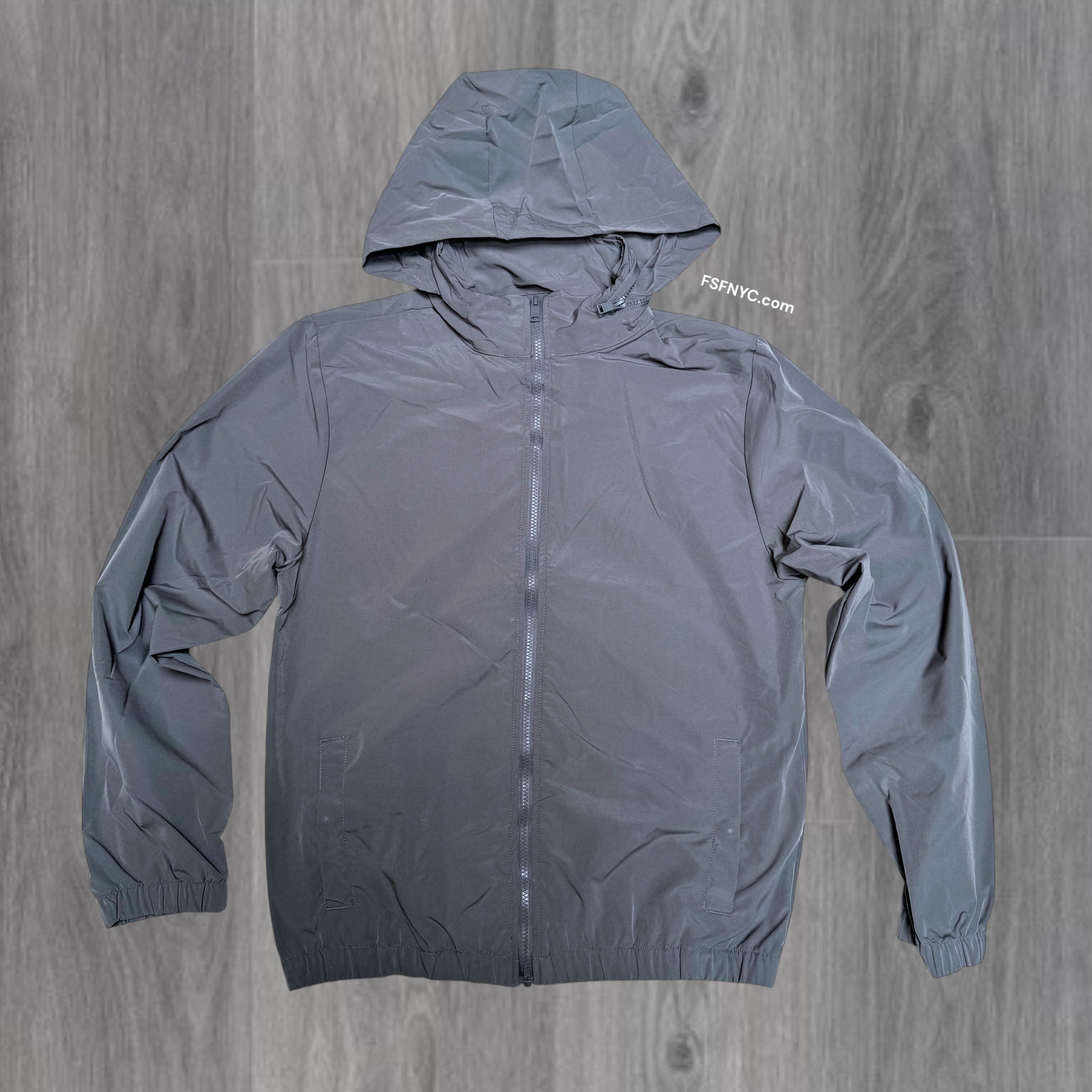 Rebel - SOLID WINDBREAKER JACKET - GREY - 100-524