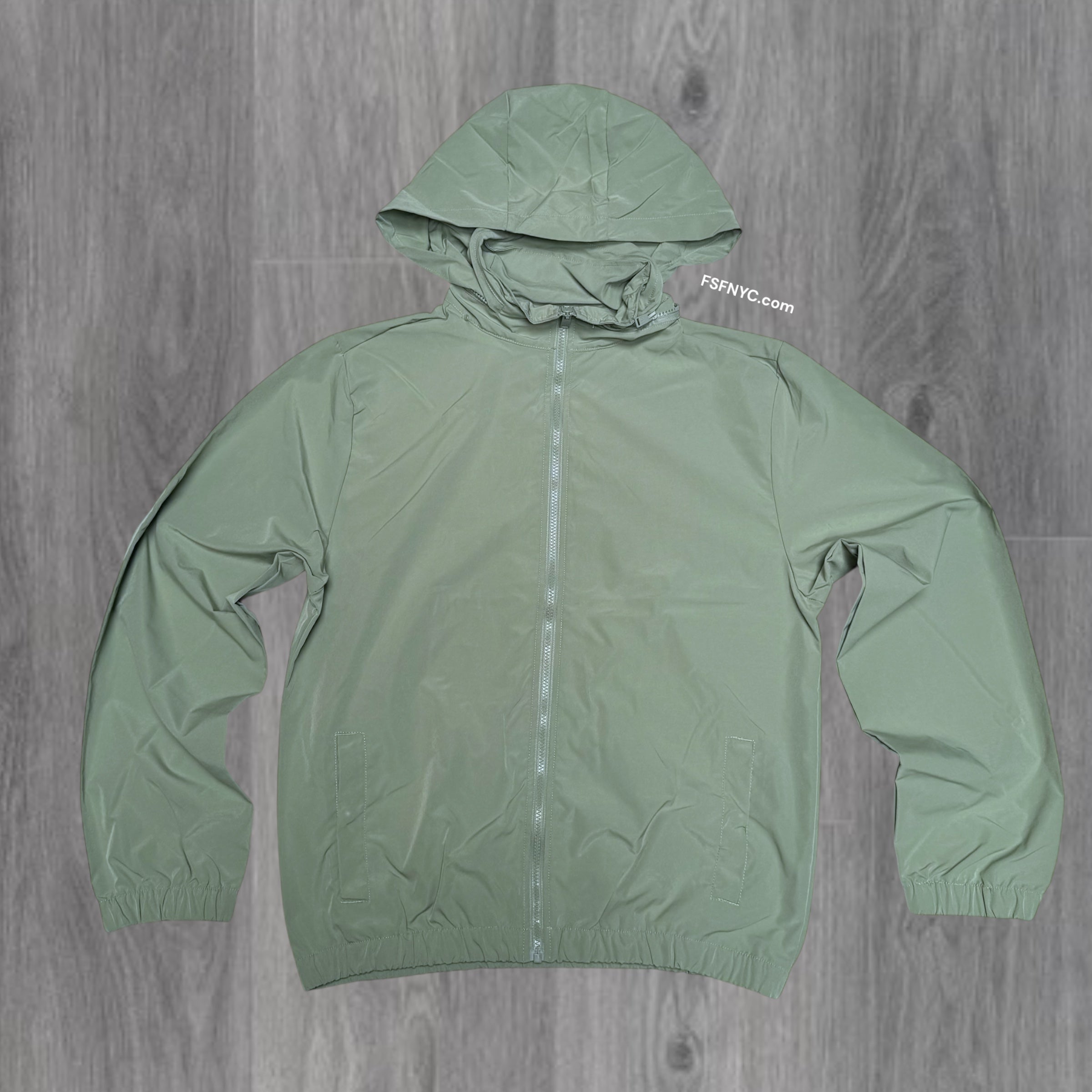 Rebel - SOLID WINDBREAKER JACKET - SAGE - 100-524