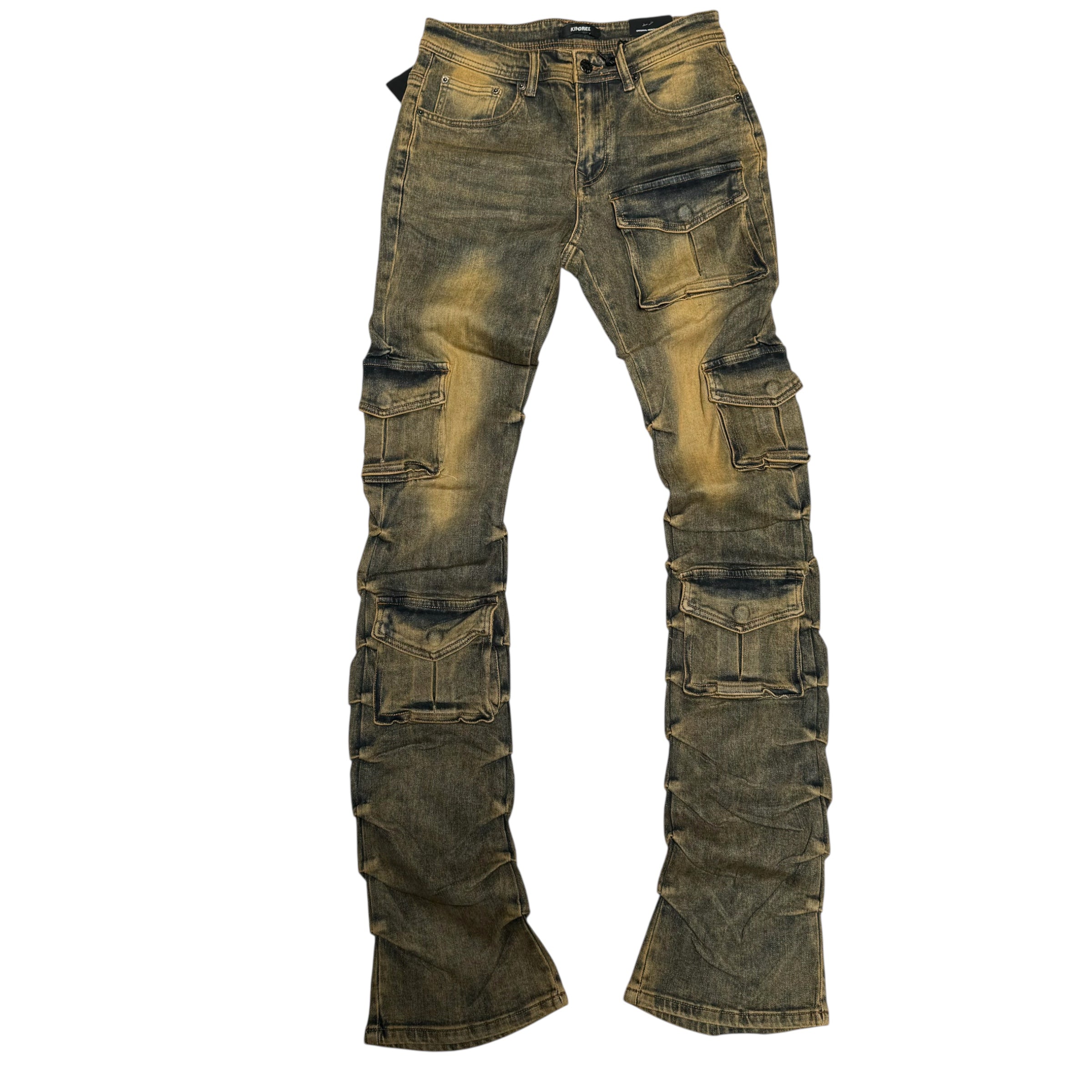 KD - Stacked WAXED Multi Cargo Denim - Vintage  - 2056B