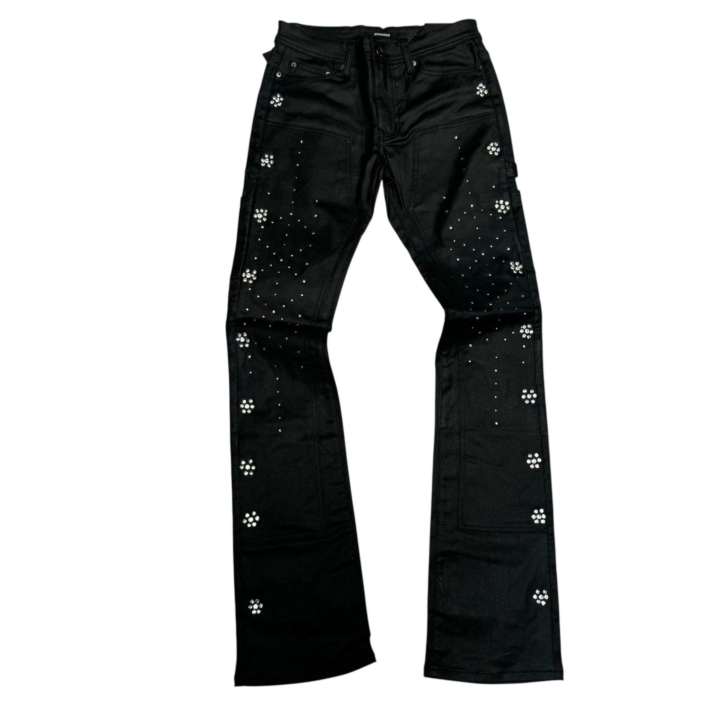 KD - Stacked Waxed Crystal Denim - Black 2203