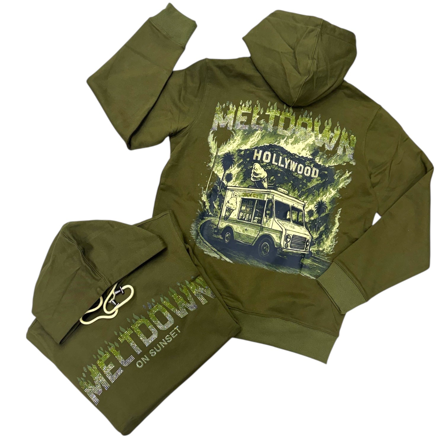 DMC - Meltdown Pullover Hoodie - Olive - 2505