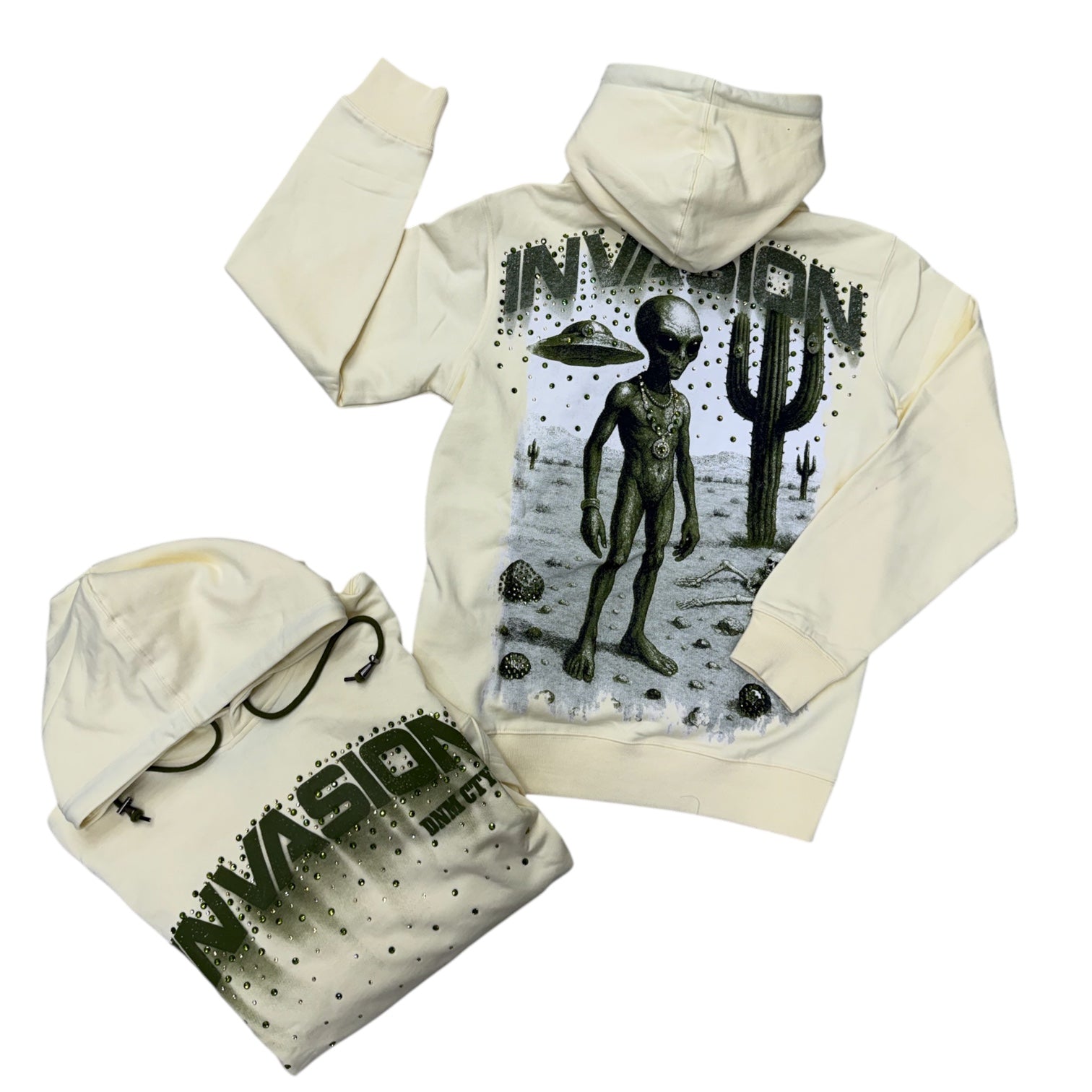 DMC - Invasion Pullover Hoodie - Beige / Olive - 2506